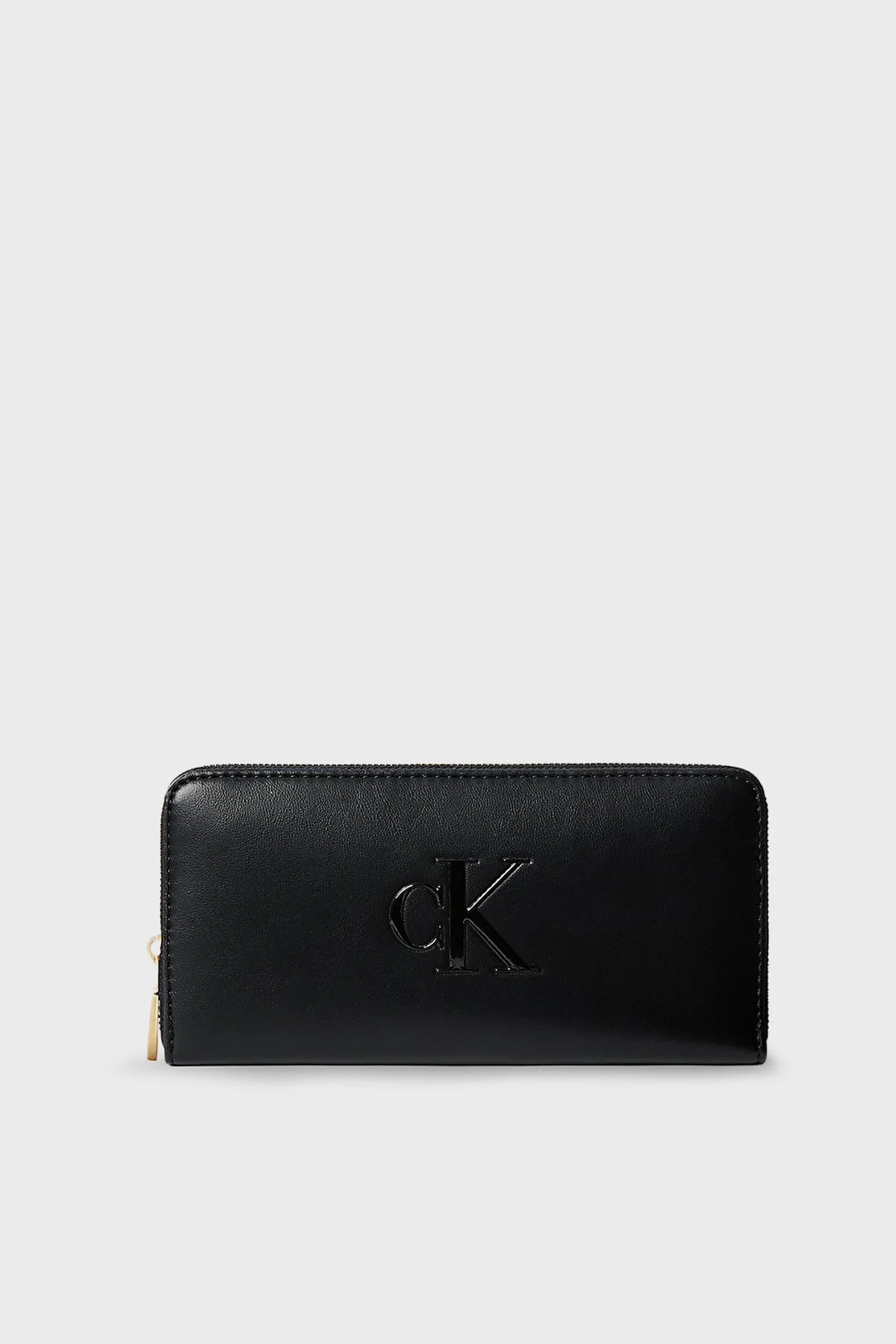 Calvin Klein Logolu Fermuarlı LV04F1077GUB1 Kadın Cüzdan LV04F1077G UB1 Siyah - 1