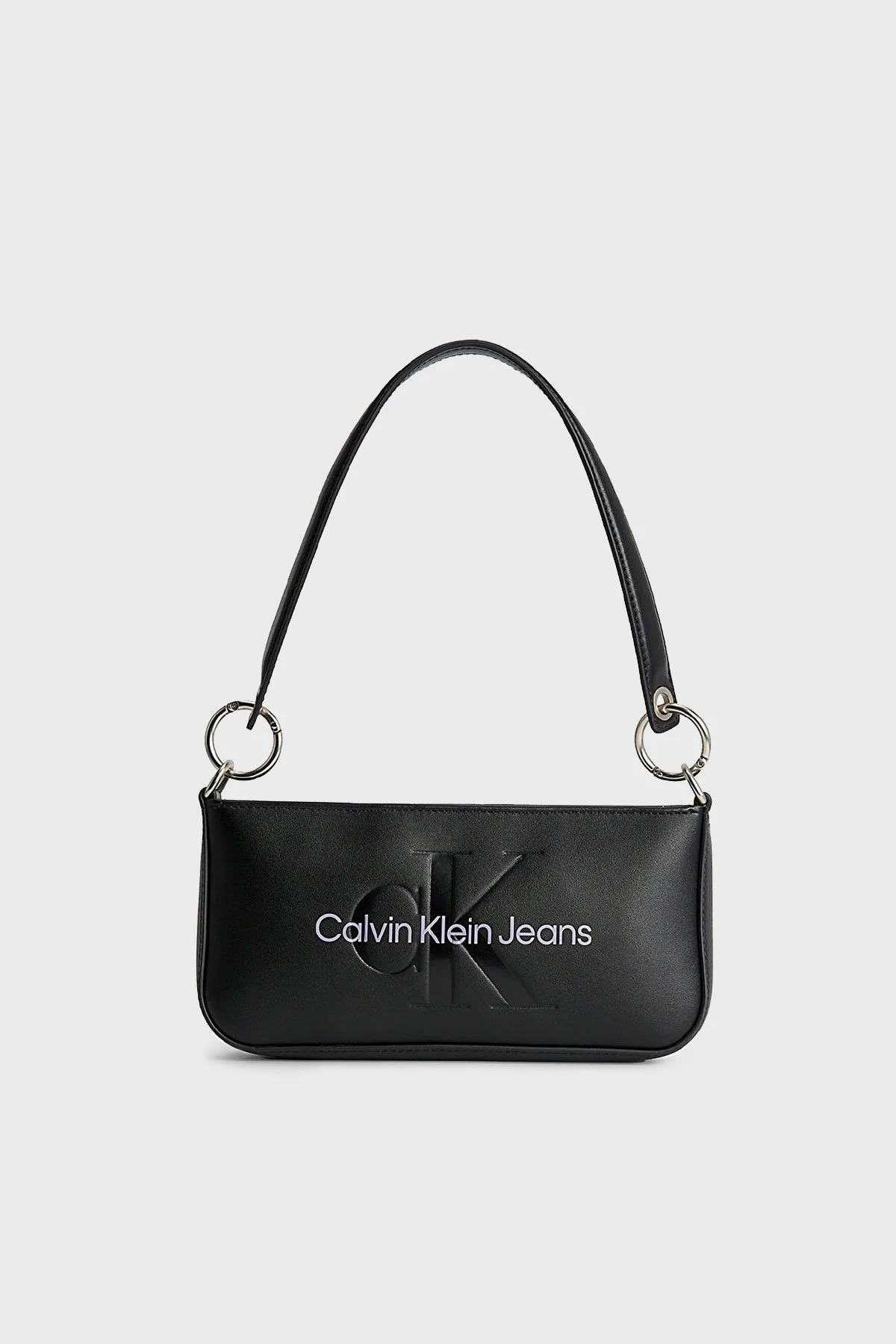 Calvin Klein Logolu Fermuarlı Mini K60K6106790GJ Bayan Çanta K60K610679 0GJ SİYAH - 1