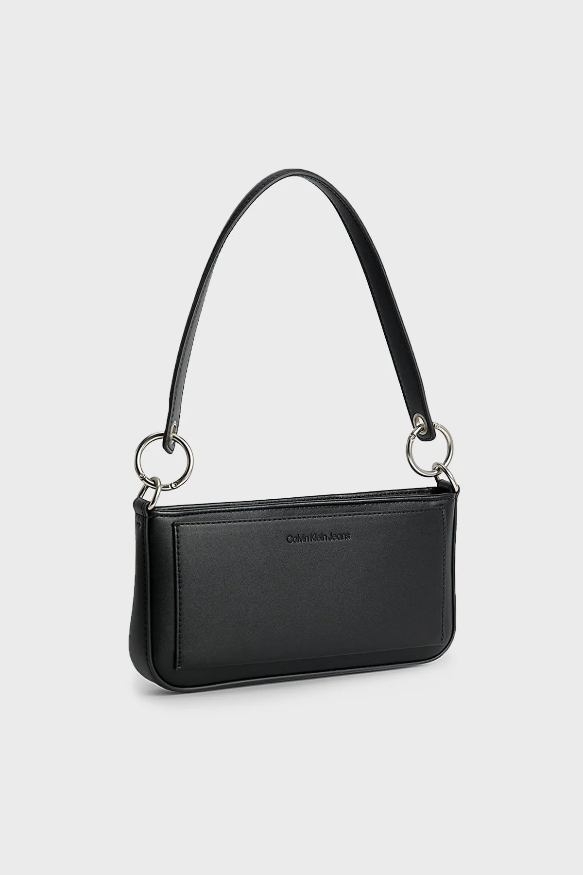 Calvin Klein Logolu Fermuarlı Mini K60K6106790GJ Bayan Çanta K60K610679 0GJ SİYAH - 4