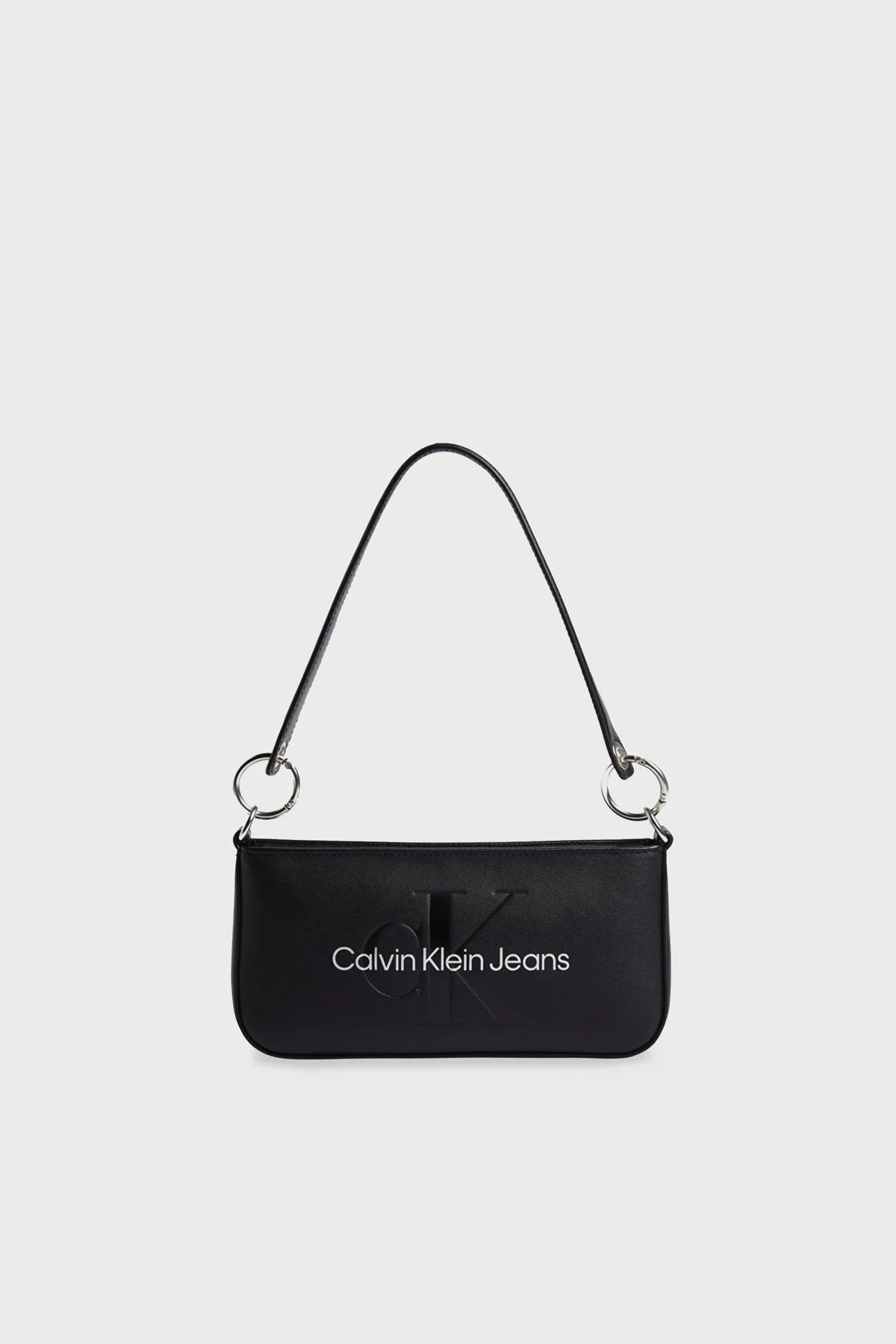 Calvin Klein Logolu Fermuarlı Mini K60K6106790GL Bayan Çanta K60K610679 0GL SİYAH - 1