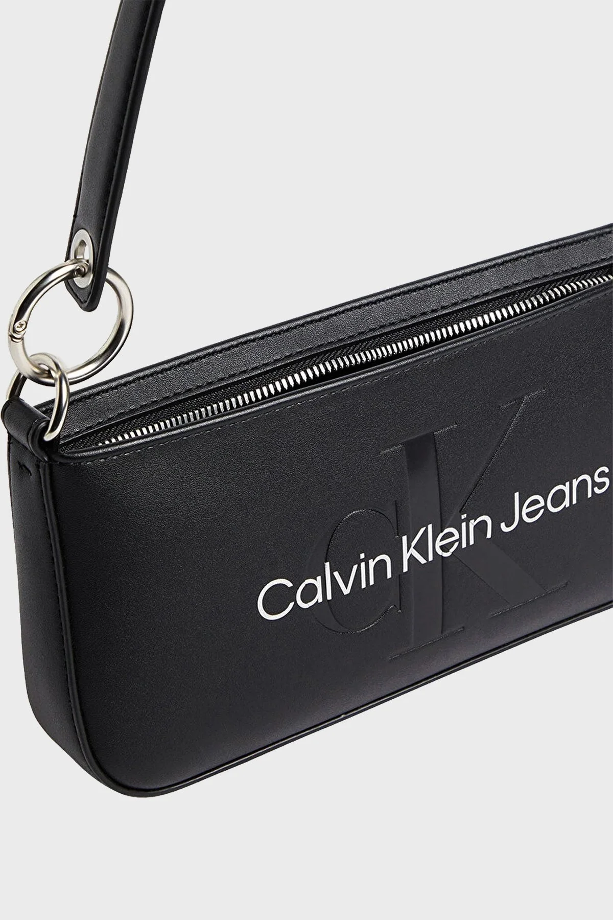 Calvin Klein Logolu Fermuarlı Mini K60K6106790GL Bayan Çanta K60K610679 0GL SİYAH - 3