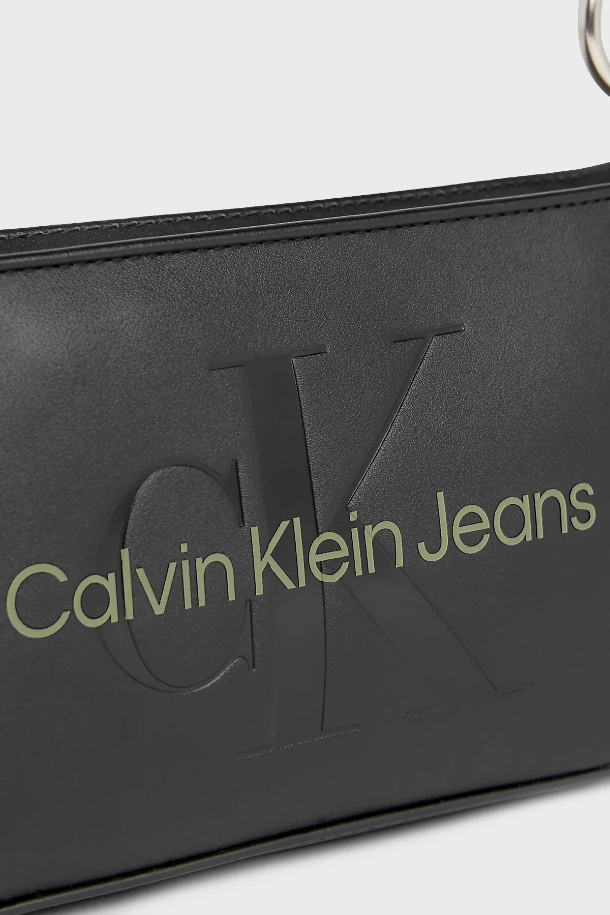 Calvin Klein Logolu Fermuarlı Mini K60K6106790GX Bayan Çanta K60K610679 0GX SİYAH - 3