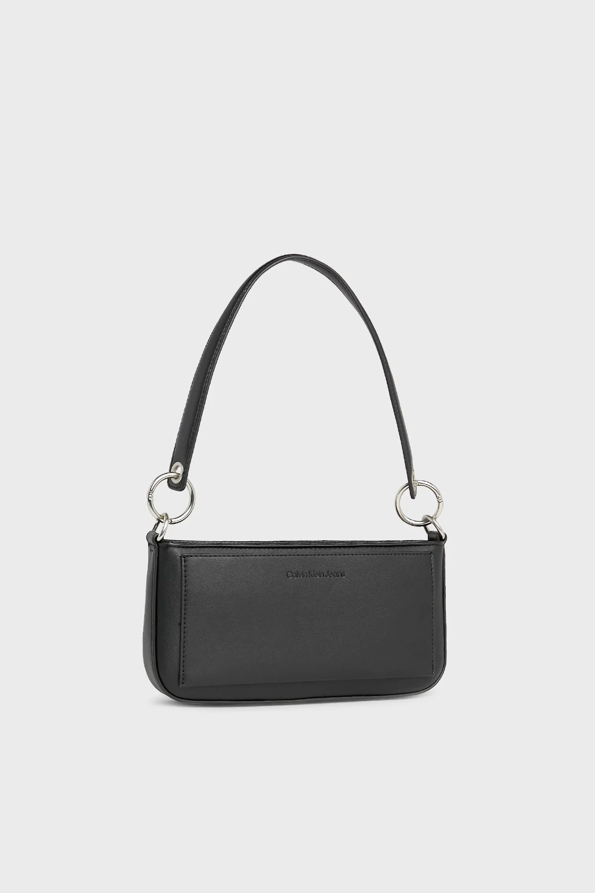 Calvin Klein Logolu Fermuarlı Mini K60K6106790GX Bayan Çanta K60K610679 0GX SİYAH - 4