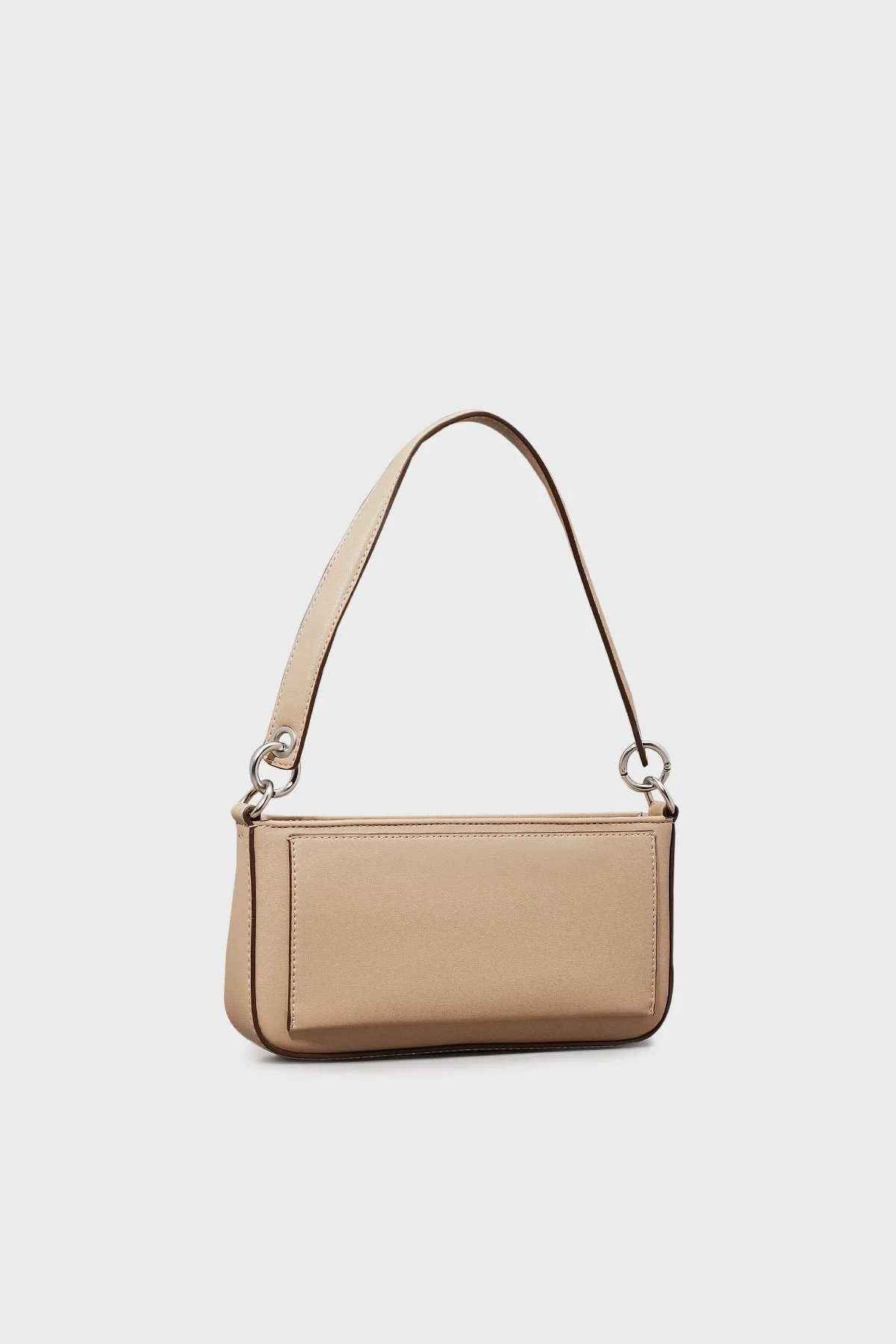 Calvin Klein Logolu Fermuarlı Mini K60K610679PBF Bayan Çanta K60K610679 PBF BEJ - 4