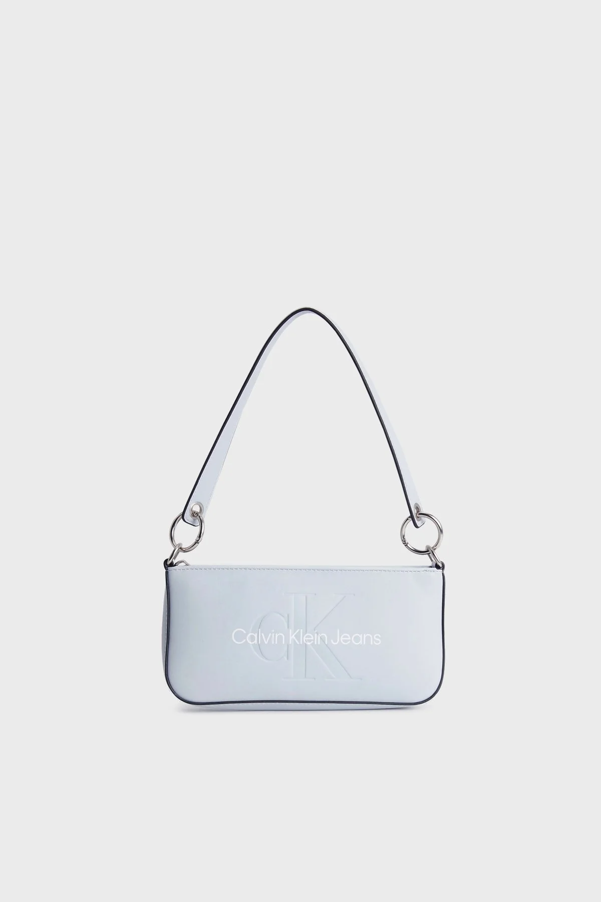 Calvin Klein Logolu Fermuarlı Mini K60K610679PNZ Bayan Çanta K60K610679 PNZ AÇIK MAVİ - 1