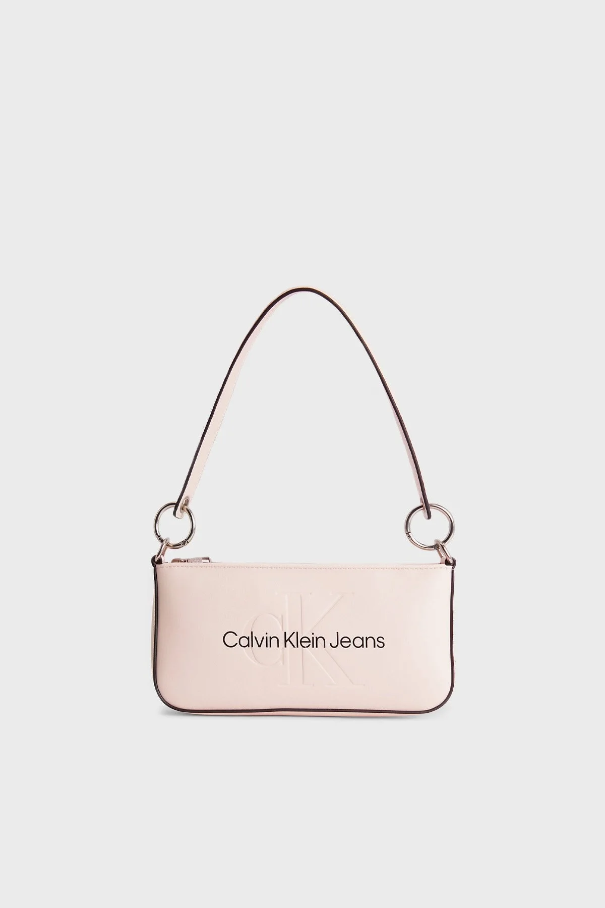Calvin Klein Logolu Fermuarlı Mini K60K610679TGE Bayan Çanta K60K610679 TGE PUDRA - 1