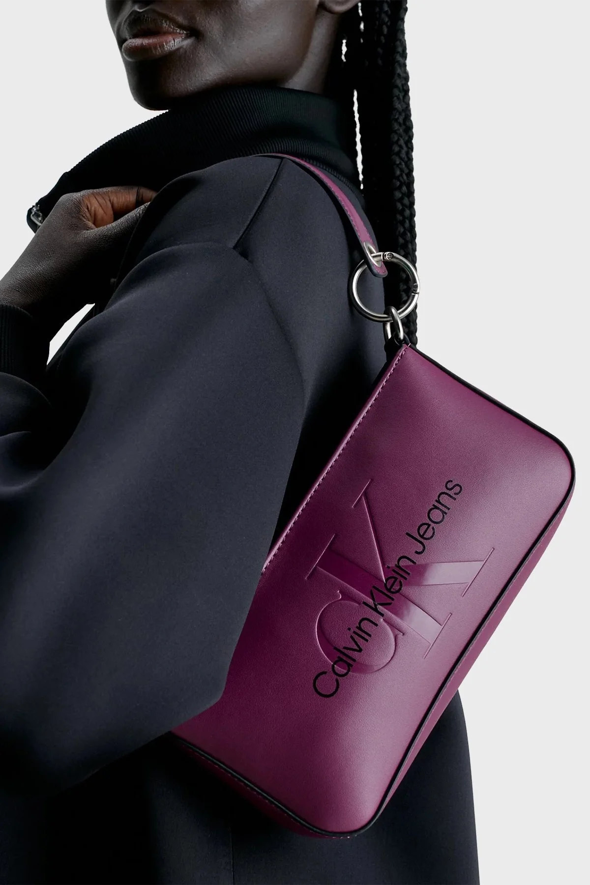 Calvin Klein Logolu Fermuarlı Mini K60K610679VAC Bayan Çanta K60K610679 VAC MOR - 4