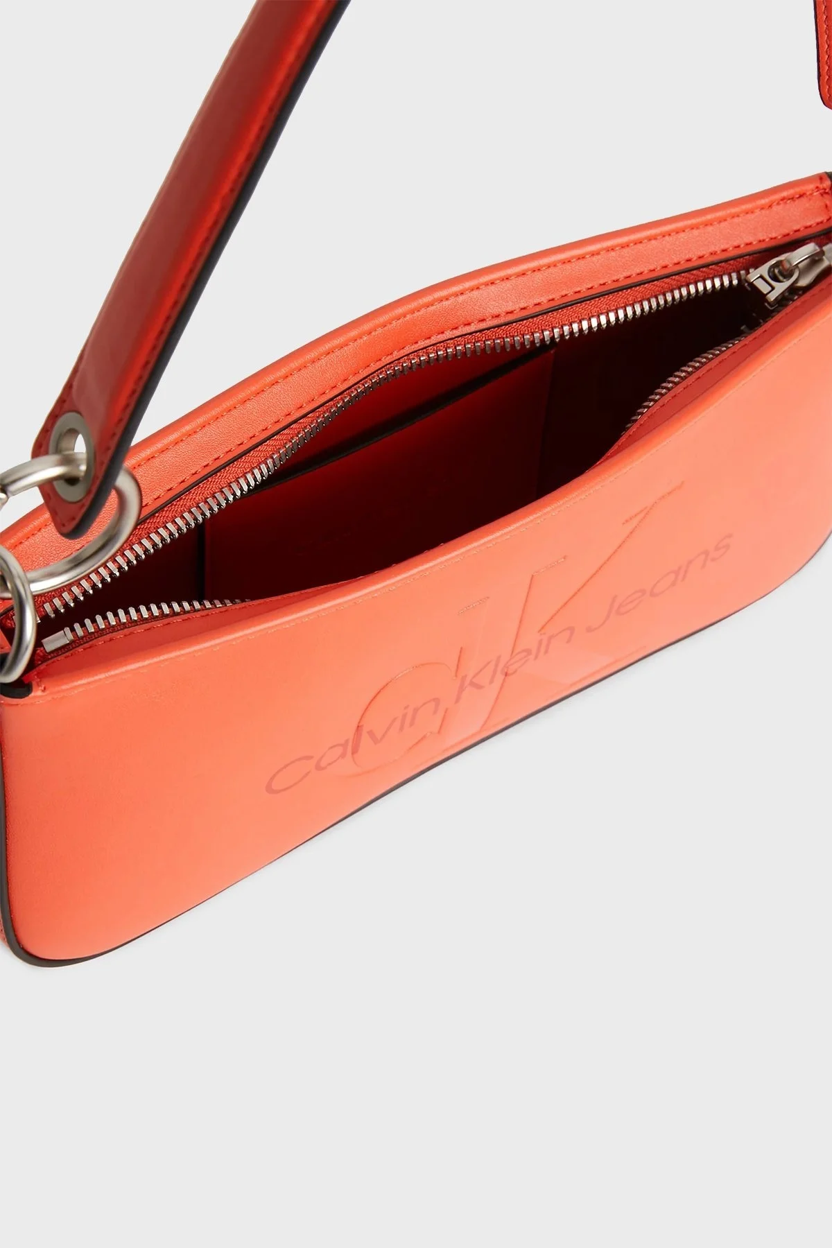 Calvin Klein Logolu Fermuarlı Mini K60K610679XBS Bayan Çanta K60K610679 XBS TURUNCU - 5