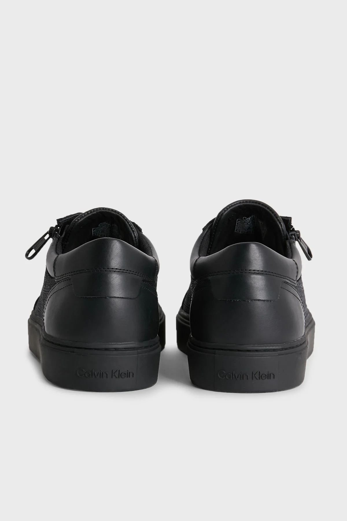 Calvin Klein Logolu Fermuarlı Sneaker HM0HM010130GK Erkek Ayakkabı HM0HM01013 0GK SİYAH - 4
