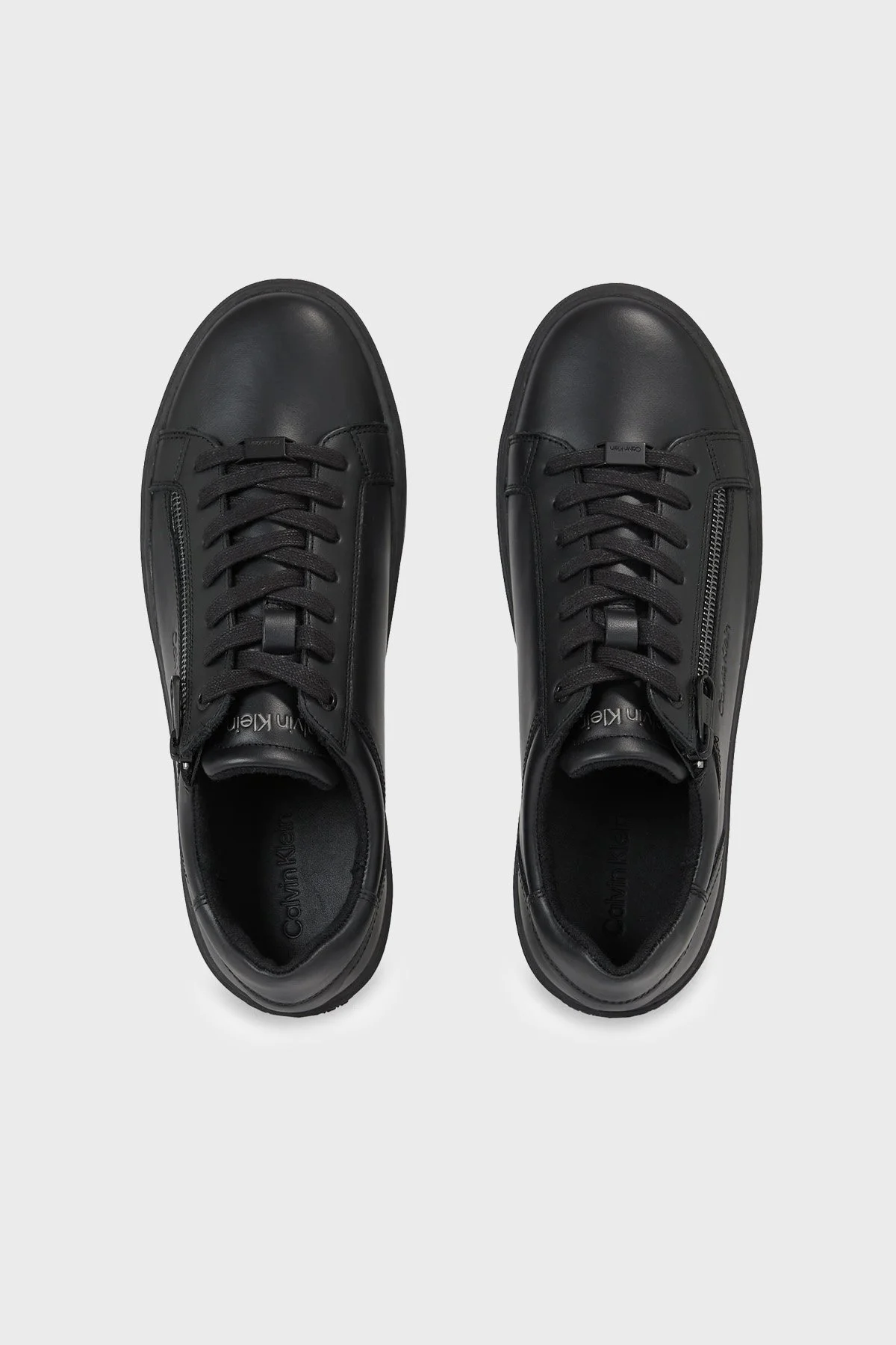 Calvin Klein Logolu Fermuarlı Sneaker HM0HM012680GJ Erkek Ayakkabı HM0HM01268 0GJ SİYAH - 5