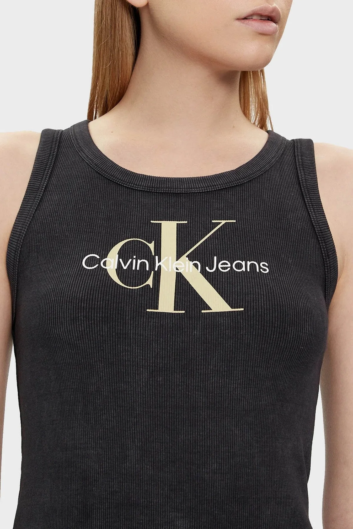 Calvin Klein Logolu Fitted Mini J20J223069BEH Bayan Elbise J20J223069 BEH SİYAH - 4
