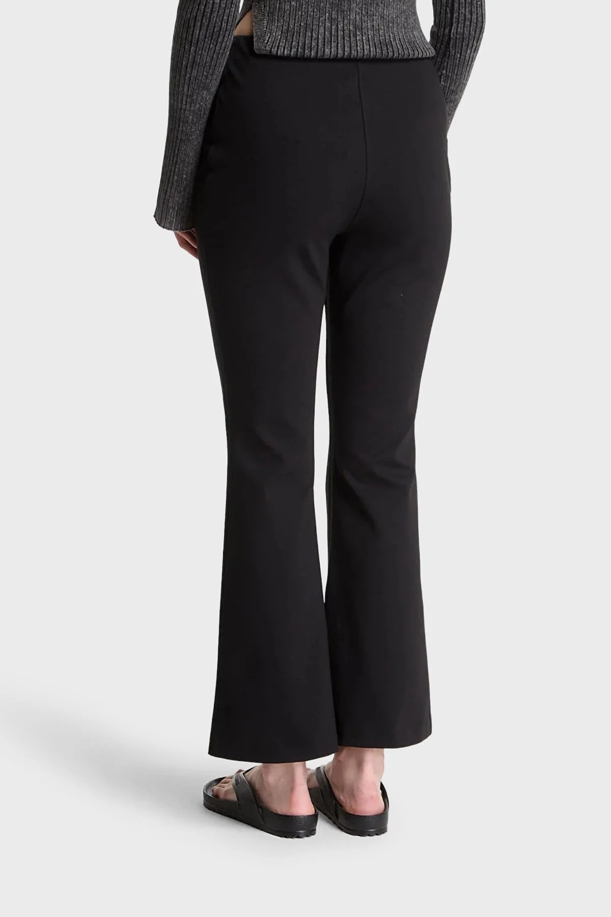 Calvin Klein Logolu Flare Fit Yüksek Bel LV047G632GUB1 Kadın Pantolon LV047G632G UB1 SİYAH - 3