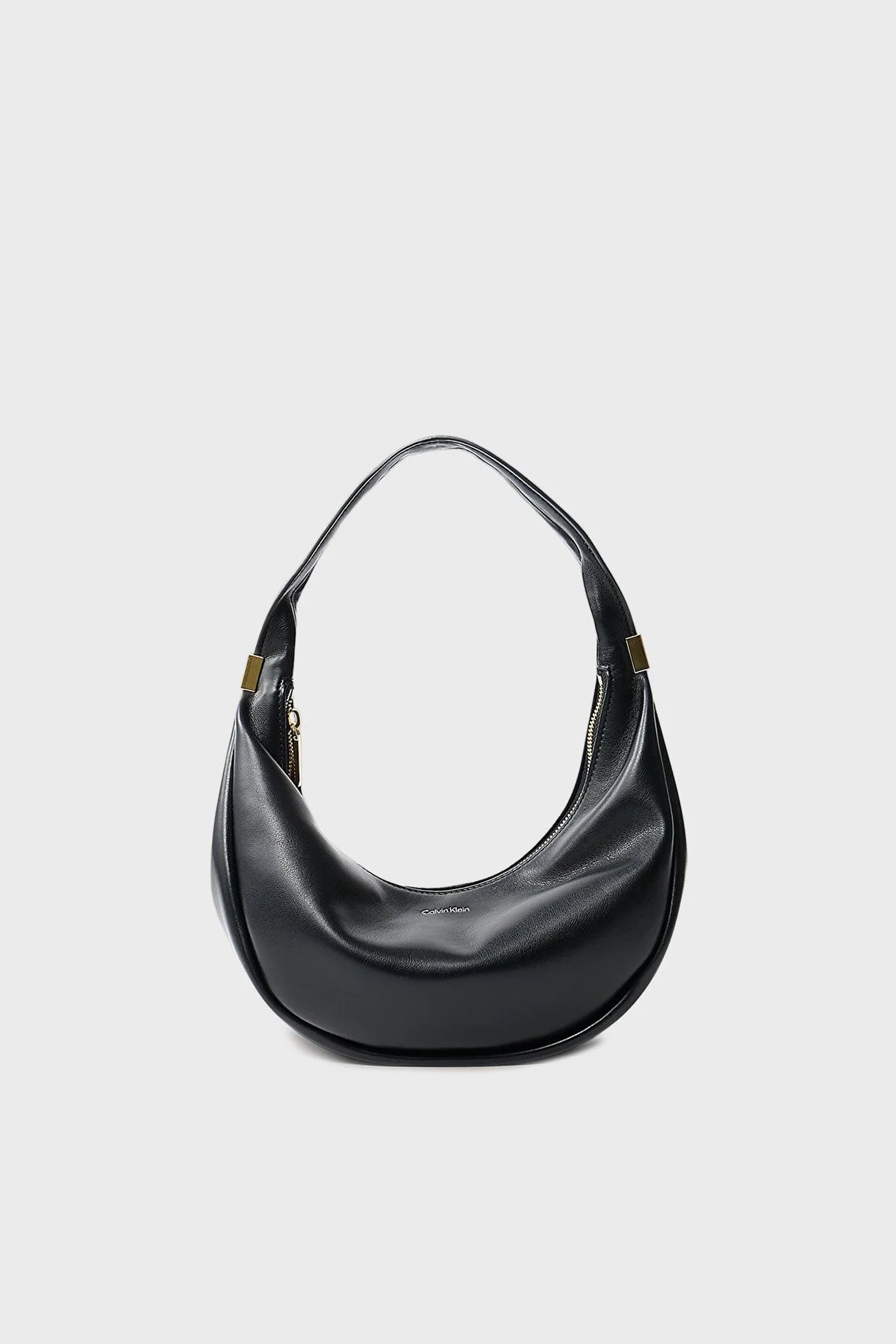 Calvin Klein Logolu Gold ve Büzgü Detaylı LV04F3010GUB1 Bayan Çanta LV04F3010G UB1 SİYAH - 1