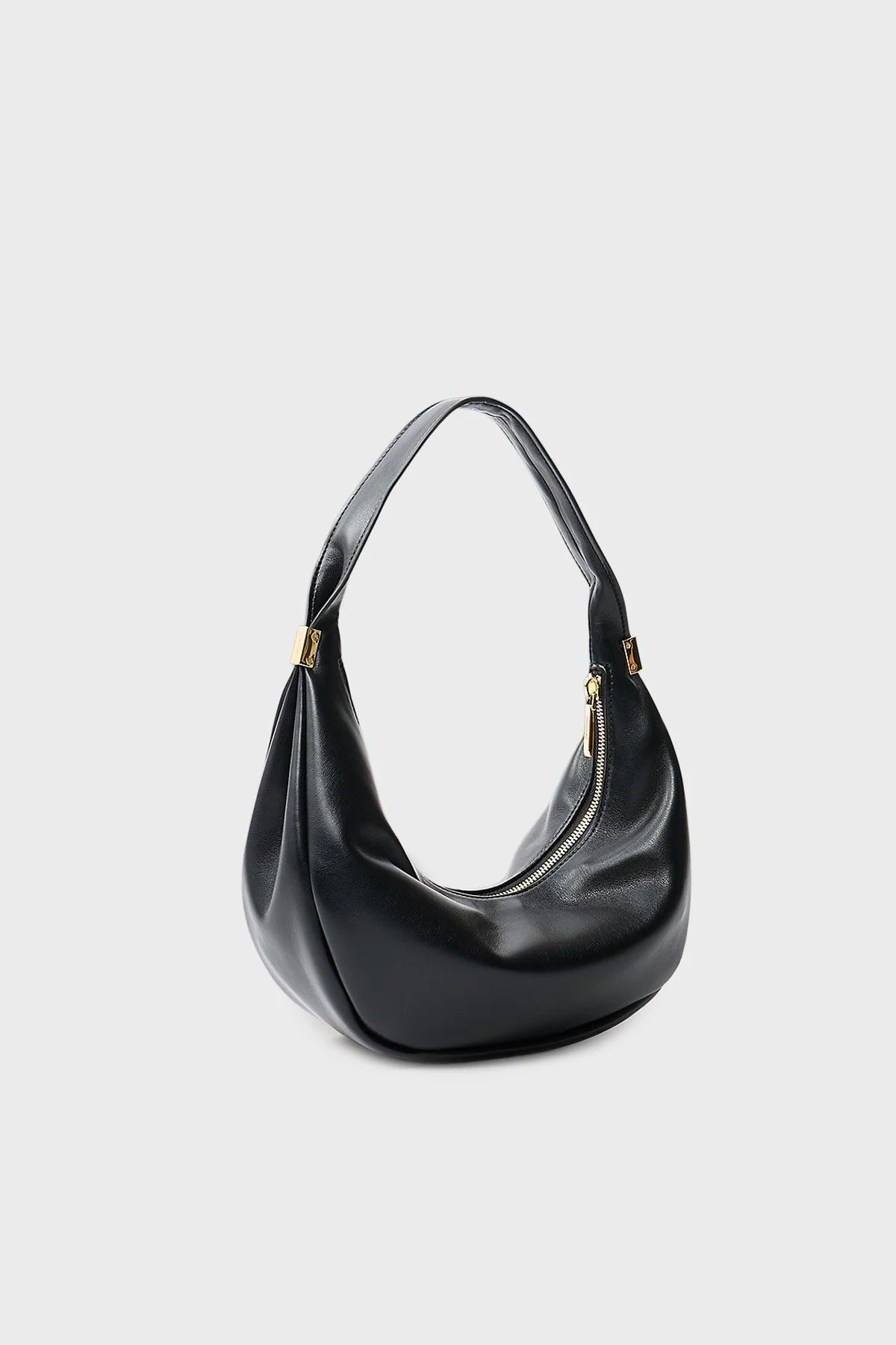 Calvin Klein Logolu Gold ve Büzgü Detaylı LV04F3010GUB1 Bayan Çanta LV04F3010G UB1 SİYAH - 2