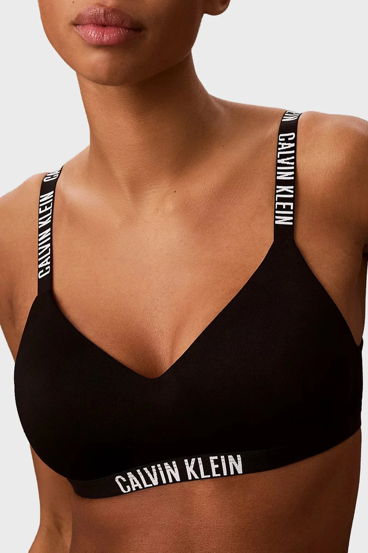 Calvin Klein Logolu Hafif Dolgulu LV00QF8754UB1 Kadın Sütyen LV00QF8754 UB1 SİYAH - 1