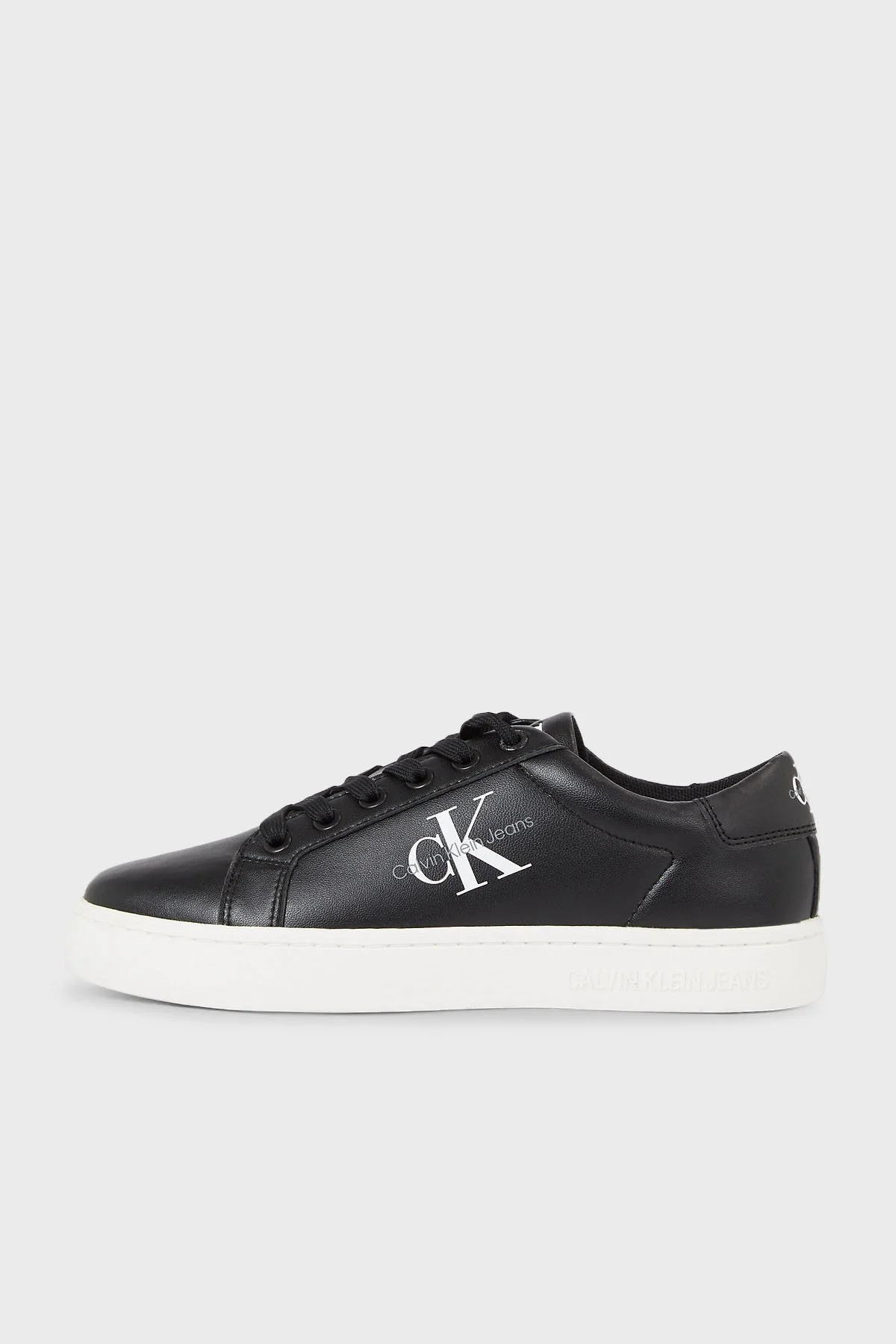 Calvin Klein Logolu Hakiki Deri Sneaker YW0YW01269BEH Bayan Ayakkabı YW0YW01269 BEH SİYAH-BEYAZ - 2