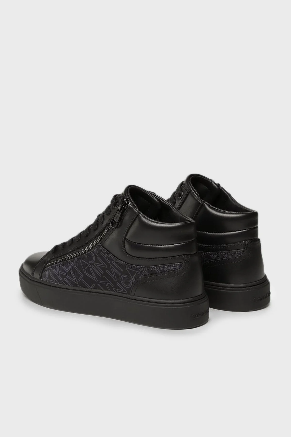 Calvin Klein Logolu Hakiki Deri Bilekli Sneaker HM0HM010460GK Erkek Ayakkabı HM0HM01046 0GK SİYAH - 5