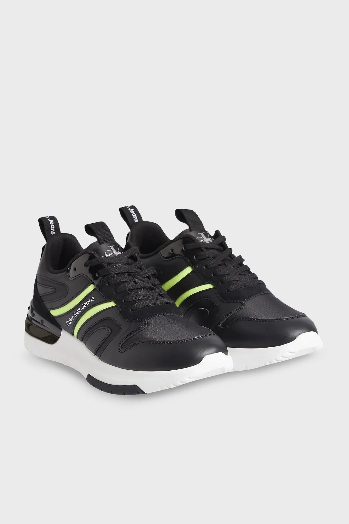 Calvin Klein Logolu Hakiki Deri Erkek Ayakkabı YM0YM00586 00X SİYAH - 2