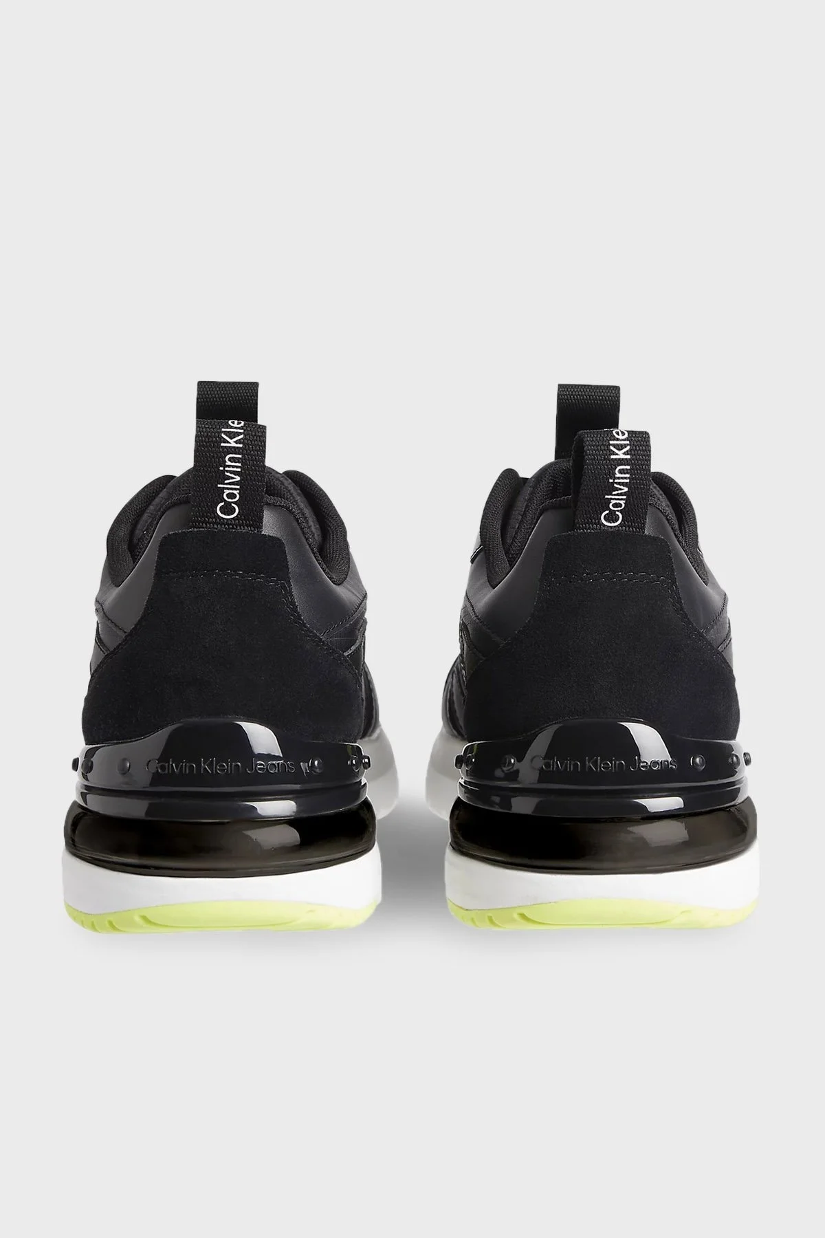 Calvin Klein Logolu Hakiki Deri Erkek Ayakkabı YM0YM00586 00X SİYAH - 3