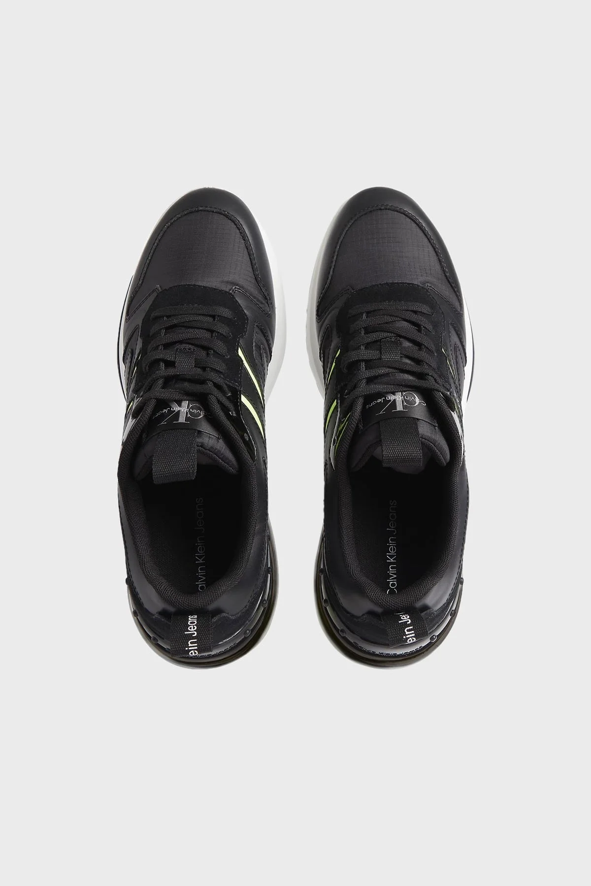 Calvin Klein Logolu Hakiki Deri Erkek Ayakkabı YM0YM00586 00X SİYAH - 4