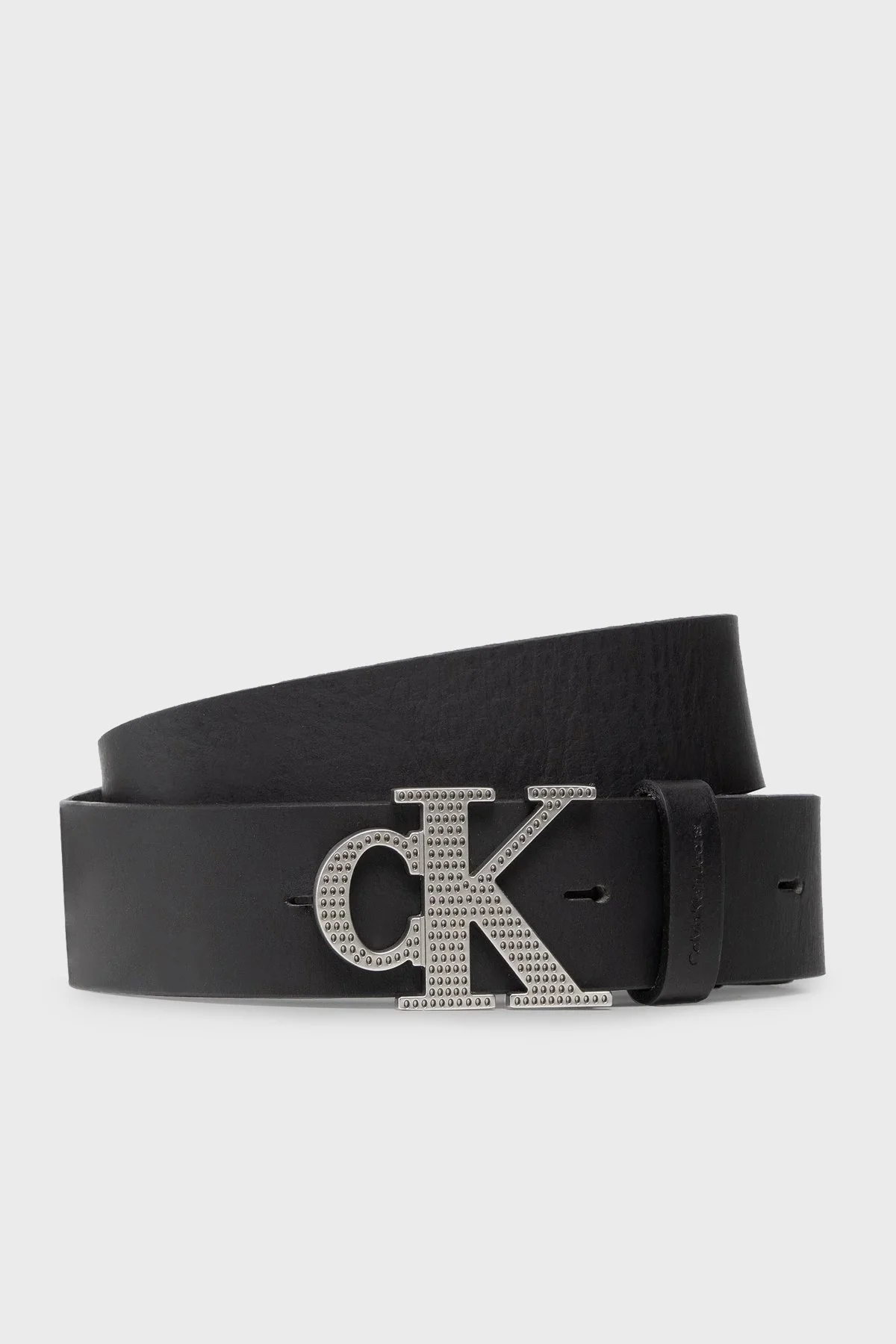 Calvin Klein Logolu Hakiki Deri Erkek Kemer K50K508894 BDS SİYAH - 1
