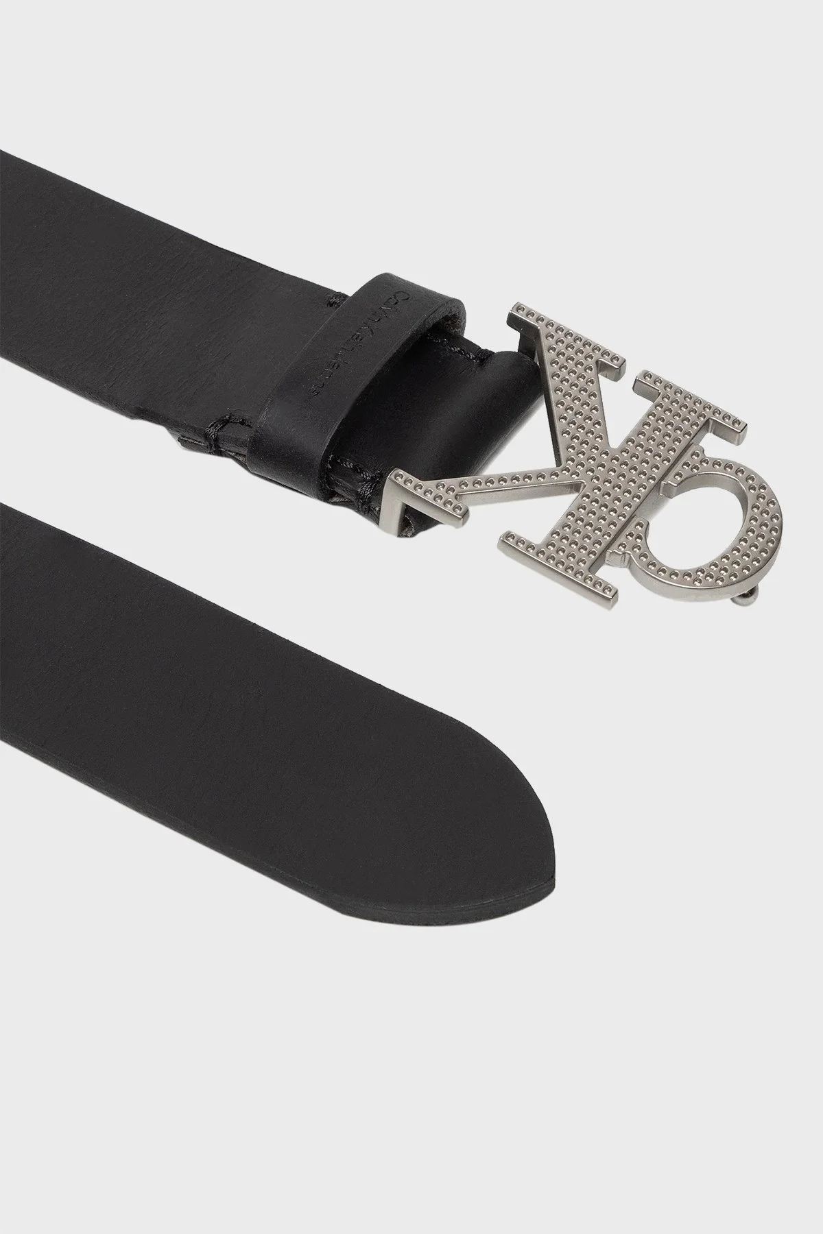 Calvin Klein Logolu Hakiki Deri Erkek Kemer K50K508894 BDS SİYAH - 2