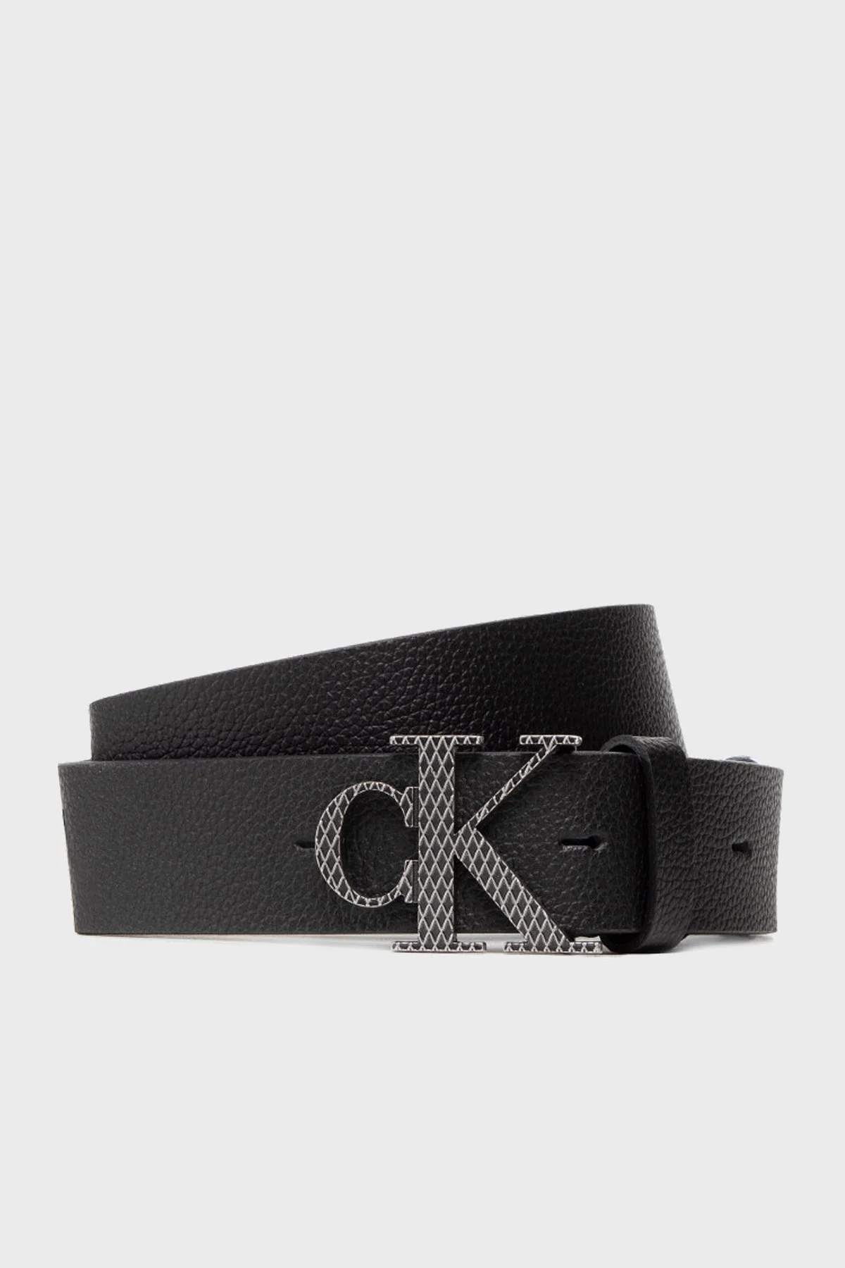 Calvin Klein Logolu Hakiki Deri Erkek Kemer K50K509279 BDS SİYAH - 1