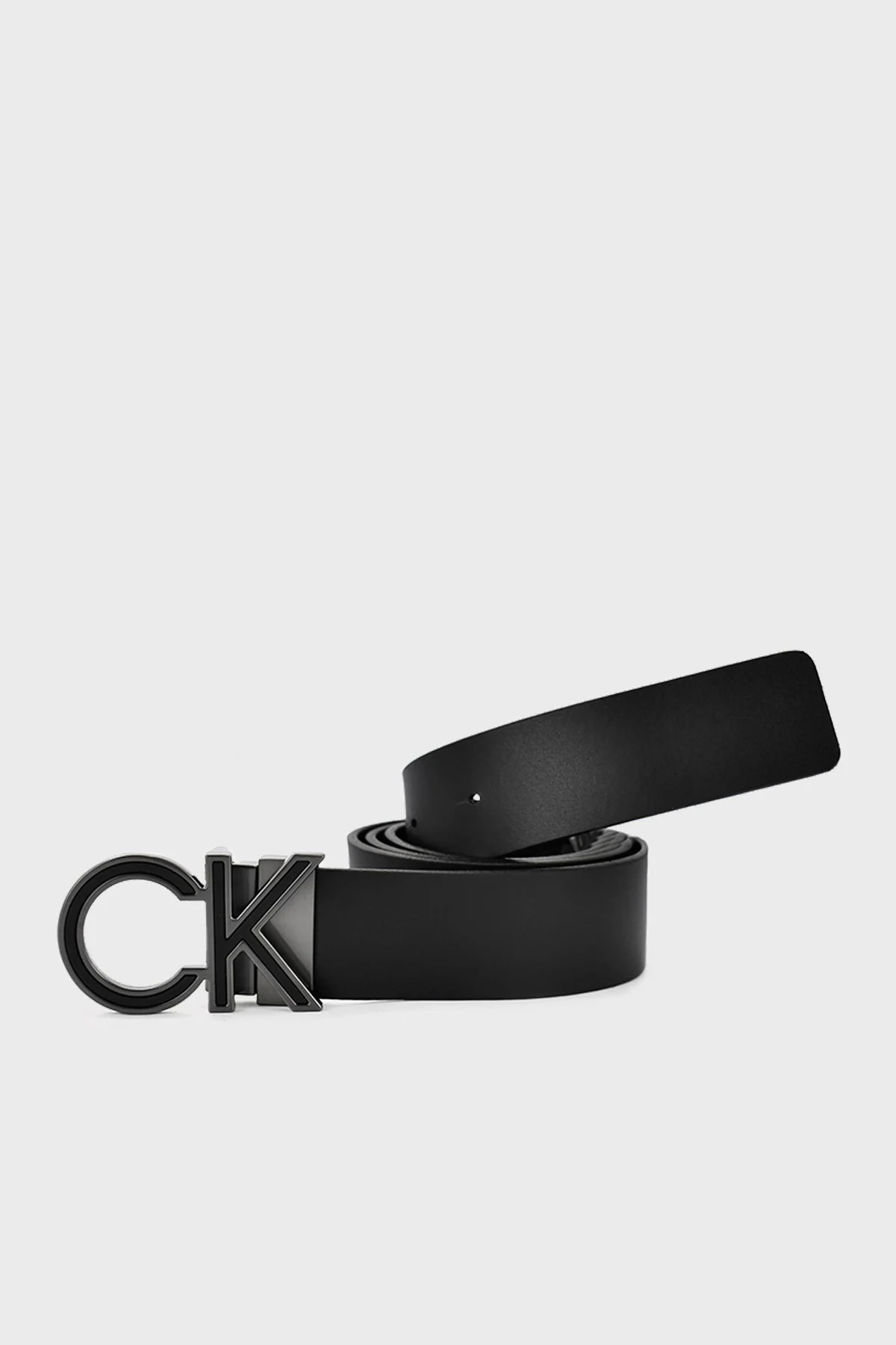 Calvin Klein Logolu Hakiki Deri Erkek Kemer K50K509750 01Q SİYAH - 1
