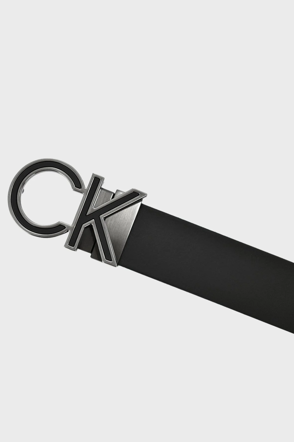 Calvin Klein Logolu Hakiki Deri Erkek Kemer K50K509750 01Q SİYAH - 3