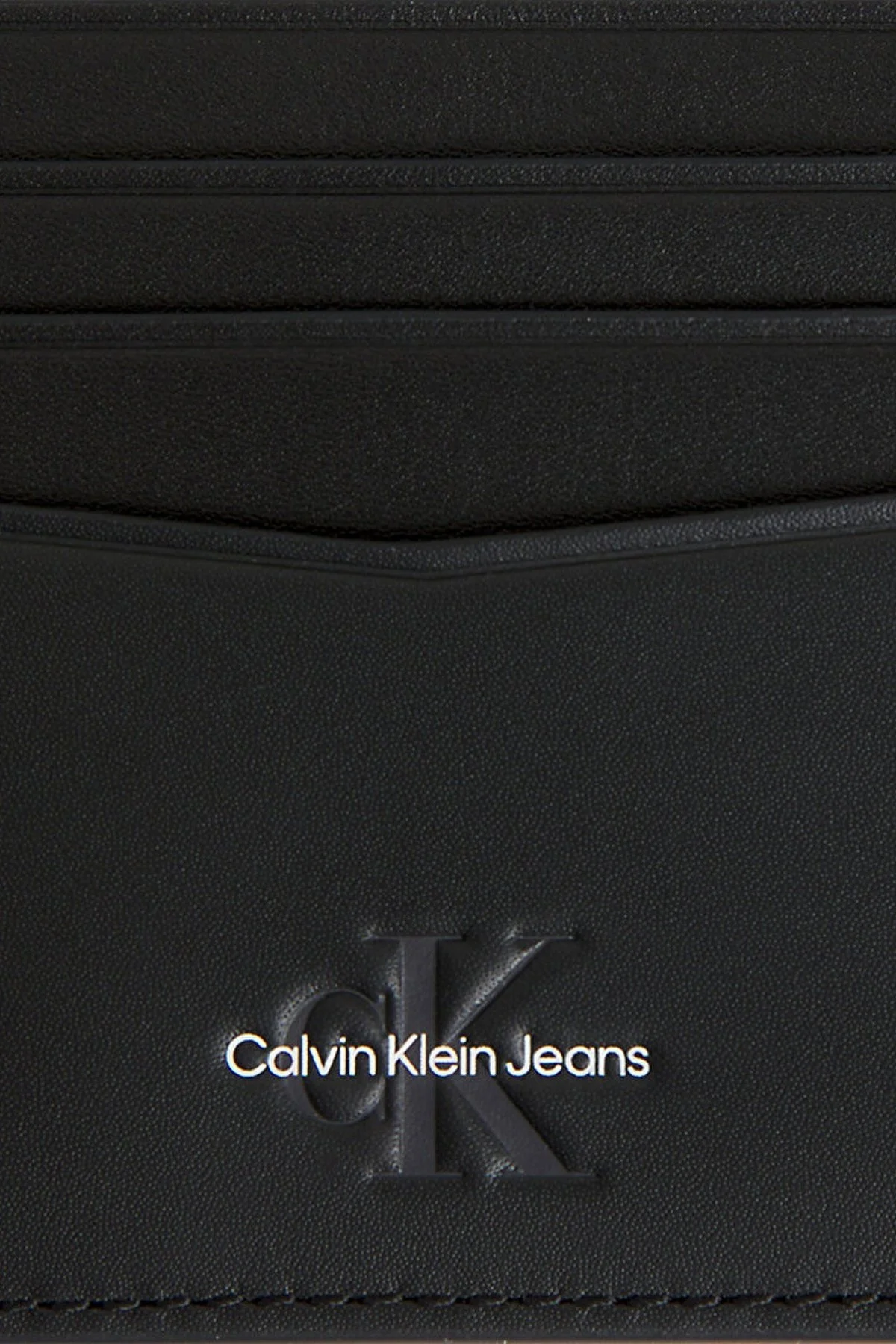 Calvin Klein Logolu Hakiki Deri K50K511102BDS Erkek Kartlık K50K511102 BDS SİYAH - 2