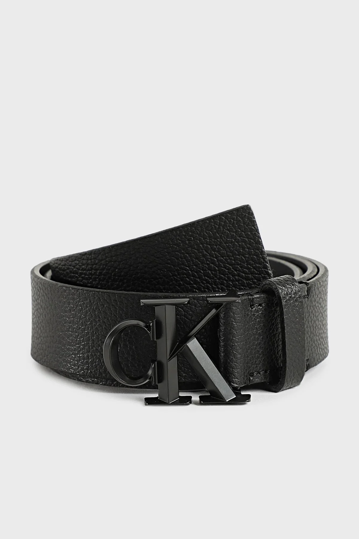 Calvin Klein Logolu Hakiki Deri LV04D7022GUB1 Erkek Kemer LV04D7022G UB1 SİYAH - 1