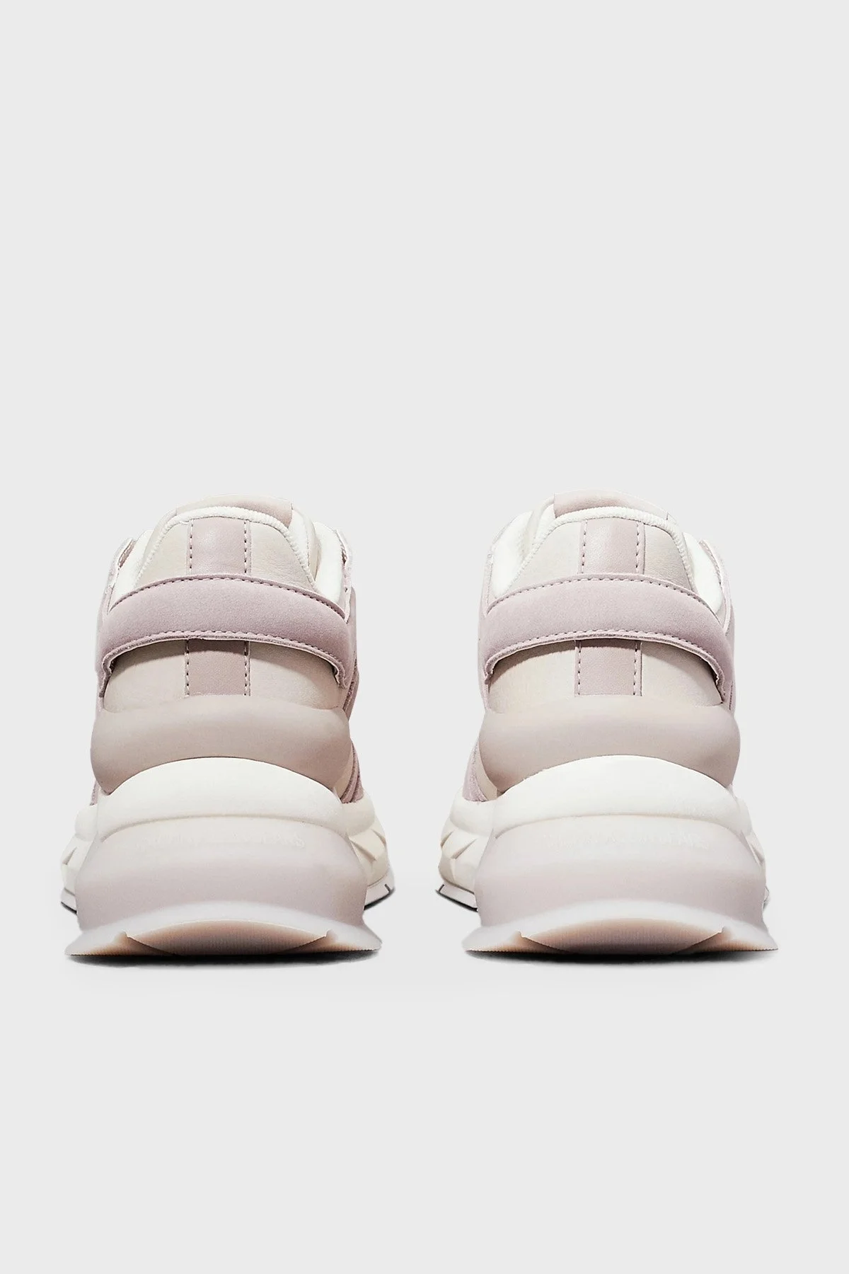 Calvin Klein Logolu Hakiki Deri Platform Taban Sneaker YW0YW015770HK Bayan Ayakkabı YW0YW01577 0HK BEJ - 5