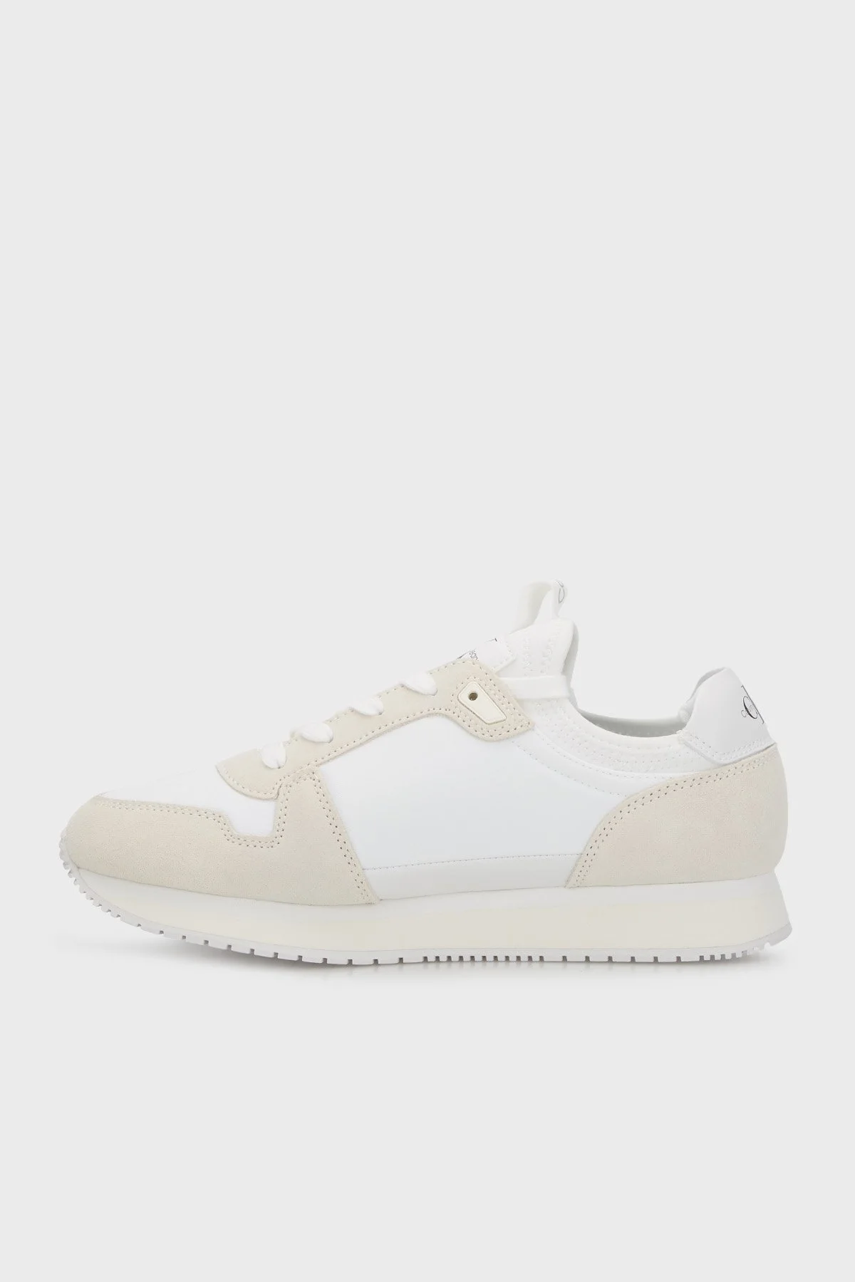 Calvin Klein Logolu Hakiki Deri Sneaker Erkek Ayakkabı YM0YM00553 0K7 BEYAZ - 2