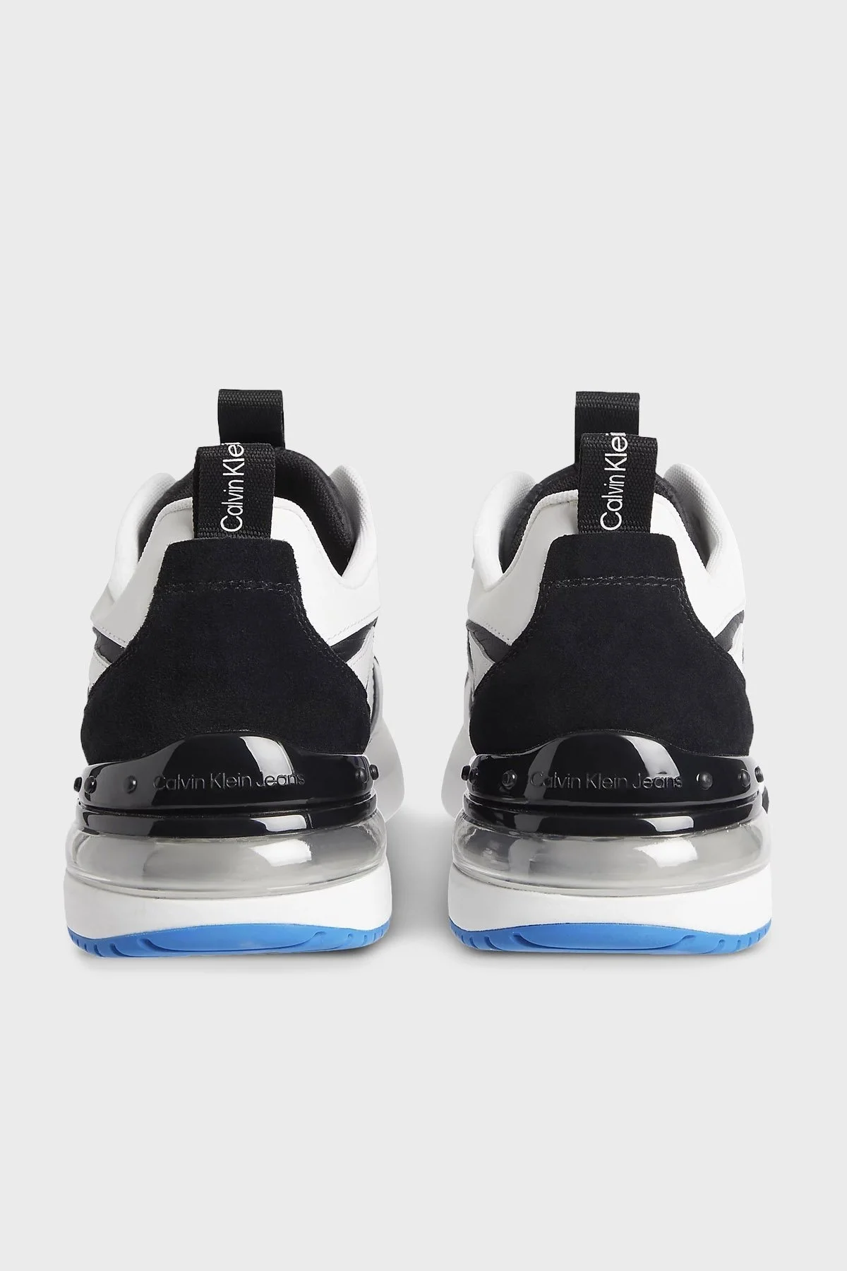 Calvin Klein Logolu Hakiki Deri Sneaker Erkek Ayakkabı YM0YM00586 0G2 BEYAZ-SİYAH - 4