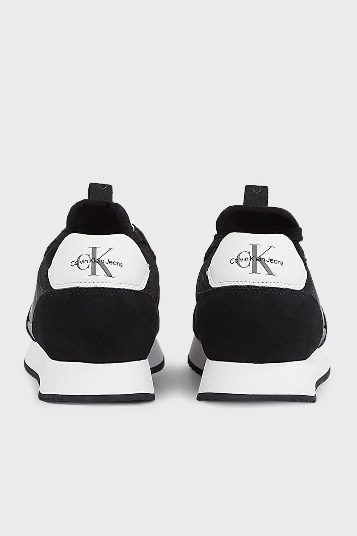 Calvin Klein Logolu Hakiki Deri Sneaker YM0YM005530GQ Erkek Ayakkabı YM0YM00553 0GQ SİYAH-BEYAZ - 5