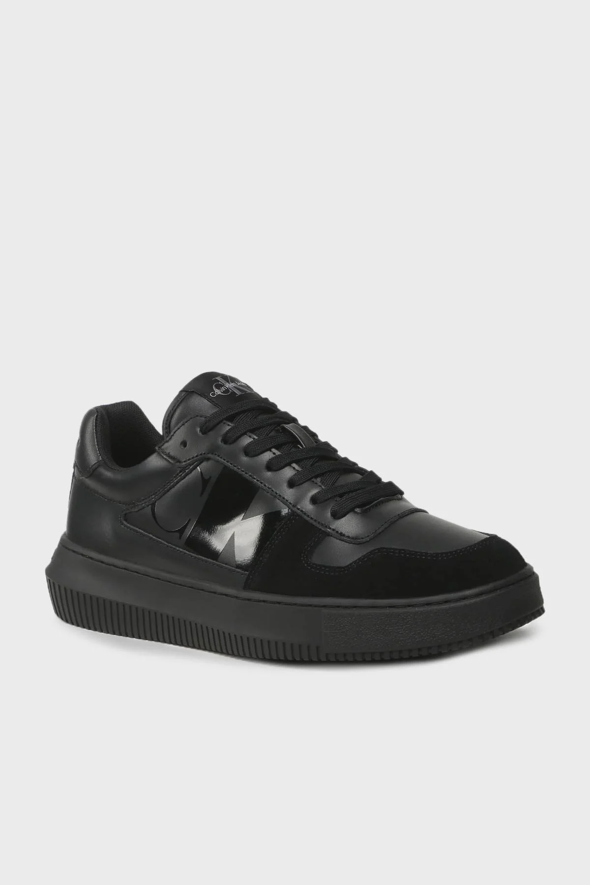 Calvin Klein Logolu Hakiki Deri Sneaker YM0YM00703BEH Erkek Ayakkabı YM0YM00703 BEH SİYAH - 3