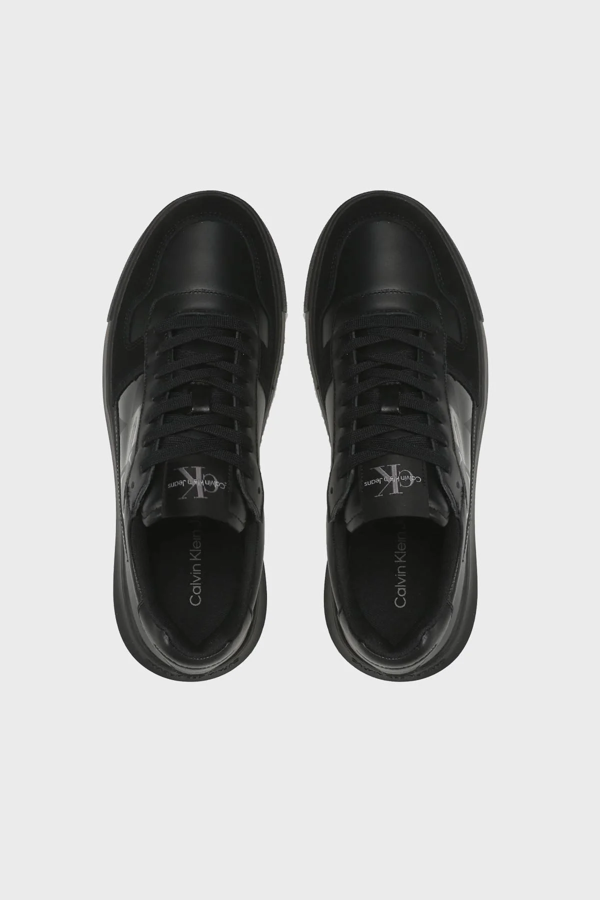 Calvin Klein Logolu Hakiki Deri Sneaker YM0YM00703BEH Erkek Ayakkabı YM0YM00703 BEH SİYAH - 5