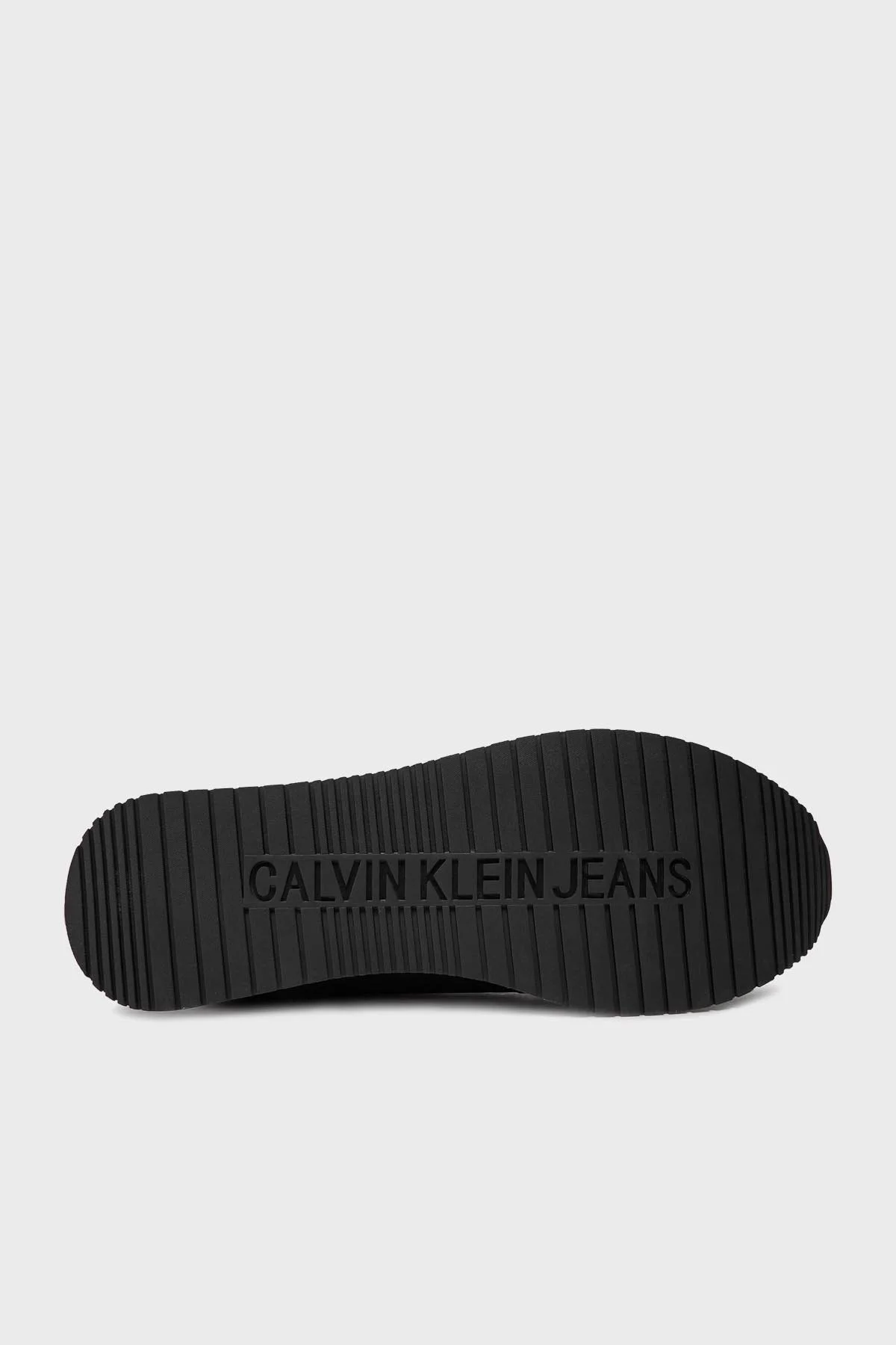 Calvin Klein Logolu Hakiki Deri Sneaker YM0YM008630GM Erkek Ayakkabı YM0YM00863 0GM SİYAH-BEYAZ - 4