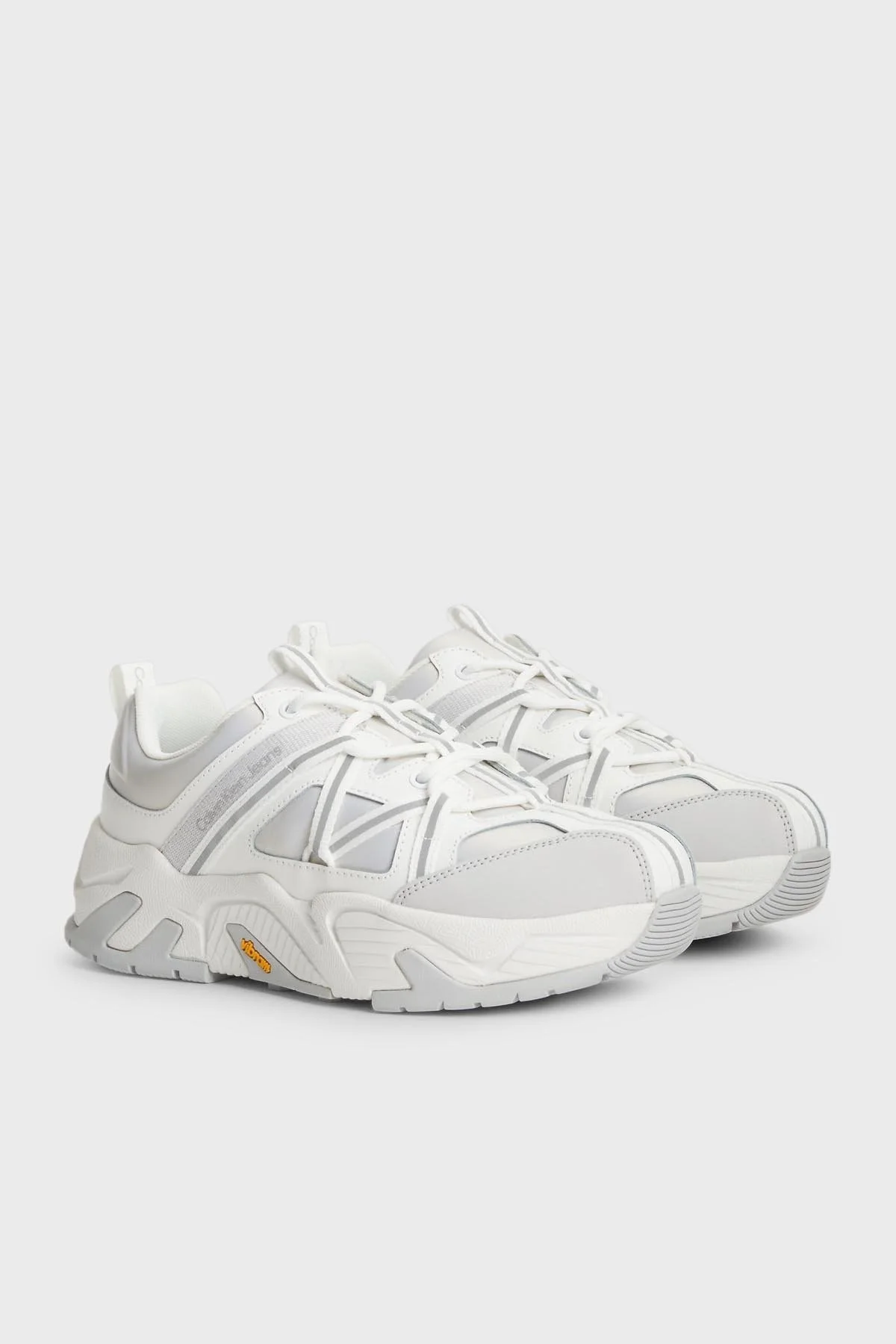 Calvin Klein Logolu Hakiki Deri Sneaker YW0YW01062YBR Bayan Ayakkabı YW0YW01062 YBR BEYAZ - 3