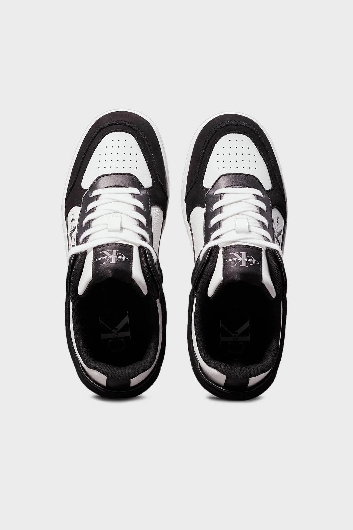Calvin Klein Logolu Hakiki Deri Sneaker YW0YW015790GM Bayan Ayakkabı YW0YW01579 0GM SİYAH-BEYAZ - 10