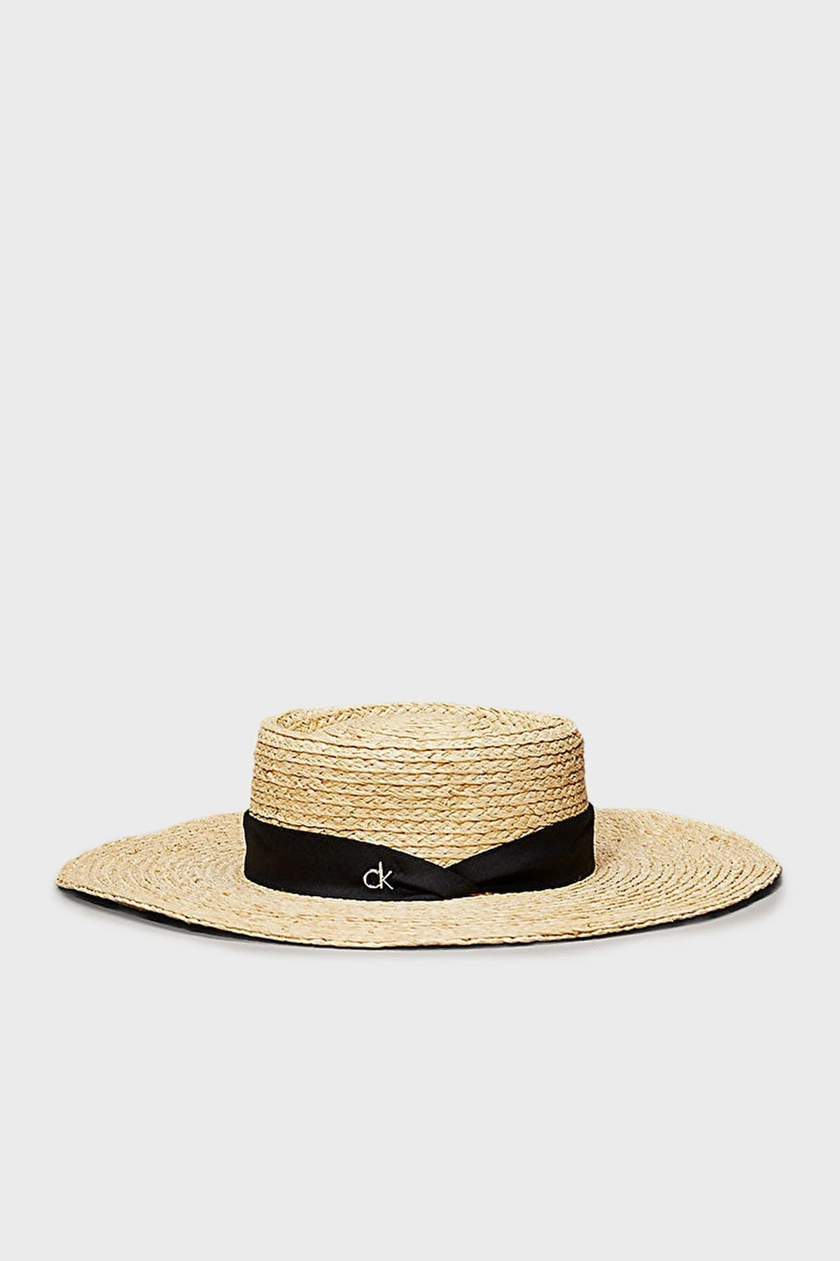 Calvin Klein Logolu Hasır K60K612915PDP Bayan Şapka K60K612915 PDP Hasır Bej - 7