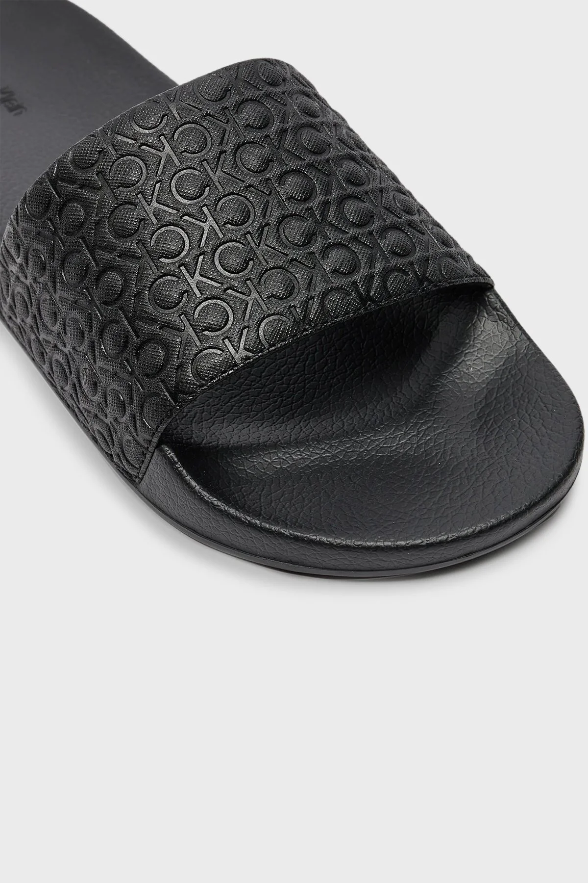 Calvin Klein Logolu HM0HM015170GR Erkek Terlik HM0HM01517 0GR SİYAH - 11