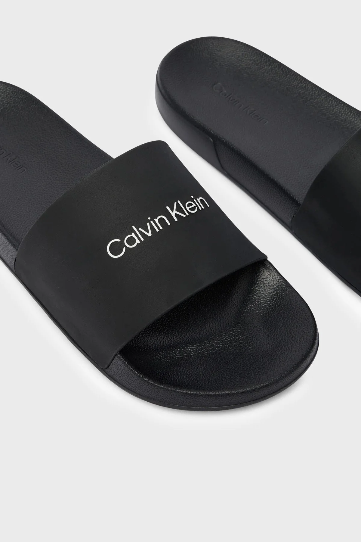 Calvin Klein Logolu HM0HM021070GJ Erkek Terlik HM0HM02107 0GJ SİYAH - 5