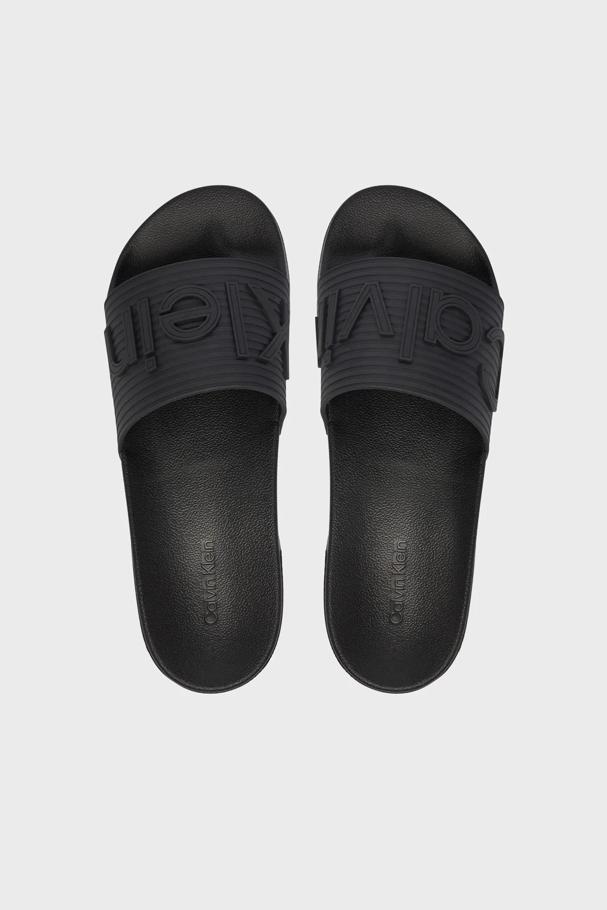 Calvin Klein Logolu HM0HM021130GJ Erkek Terlik HM0HM02113 0GJ SİYAH - 3
