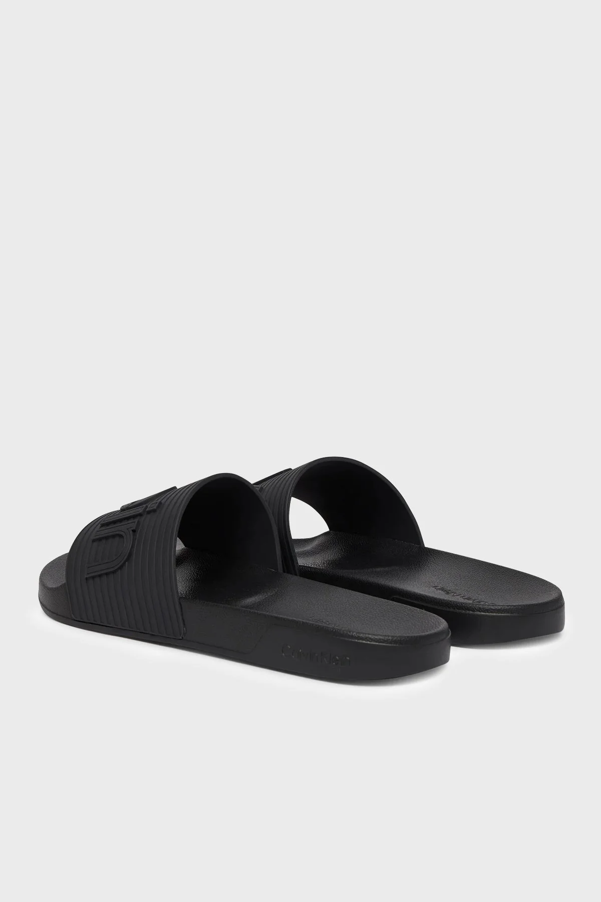 Calvin Klein Logolu HM0HM021130GJ Erkek Terlik HM0HM02113 0GJ SİYAH - 4