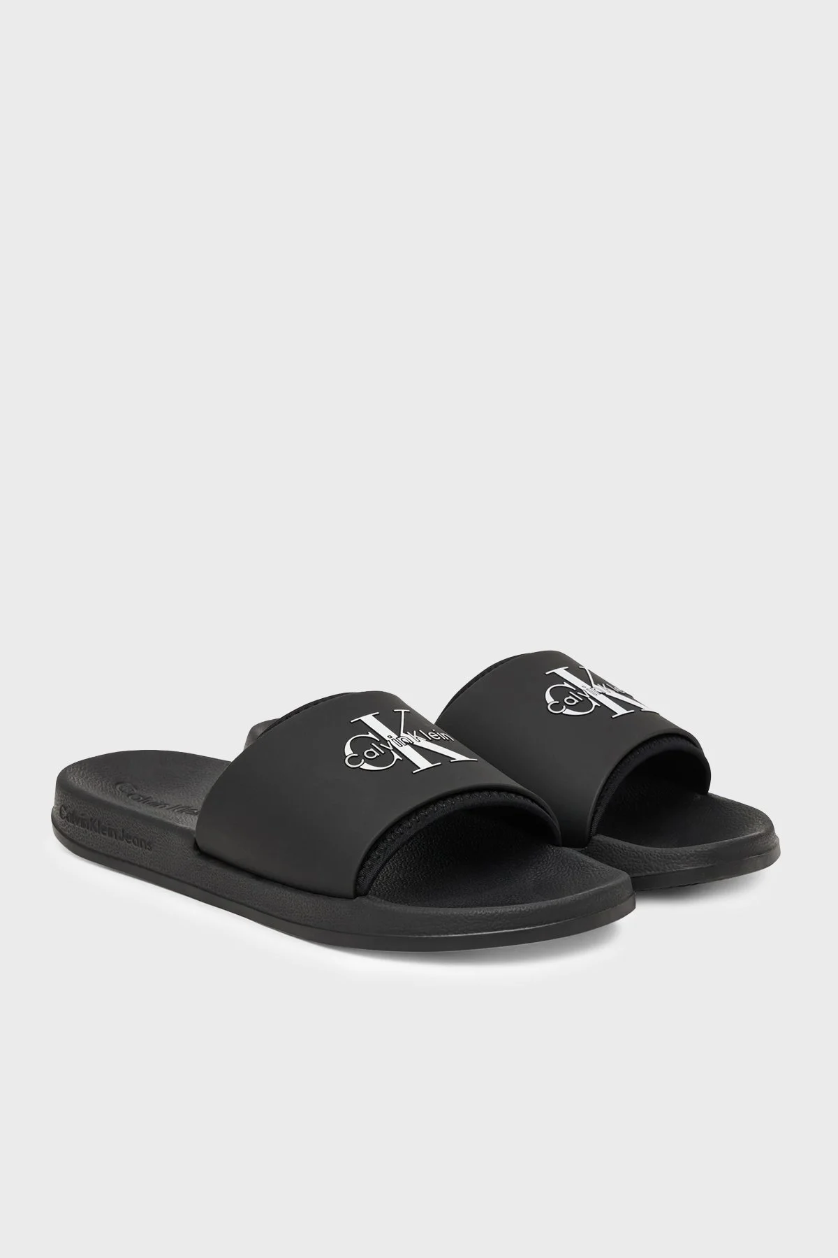 Calvin Klein Logolu HM0HM022290GJ Erkek Terlik HM0HM02229 0GJ SİYAH - 2