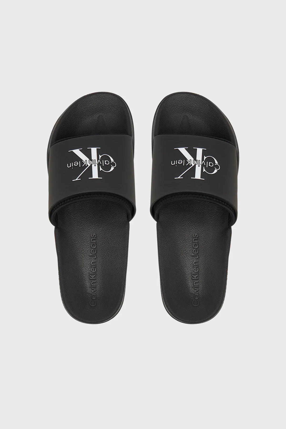 Calvin Klein Logolu HM0HM022290GJ Erkek Terlik HM0HM02229 0GJ SİYAH - 3
