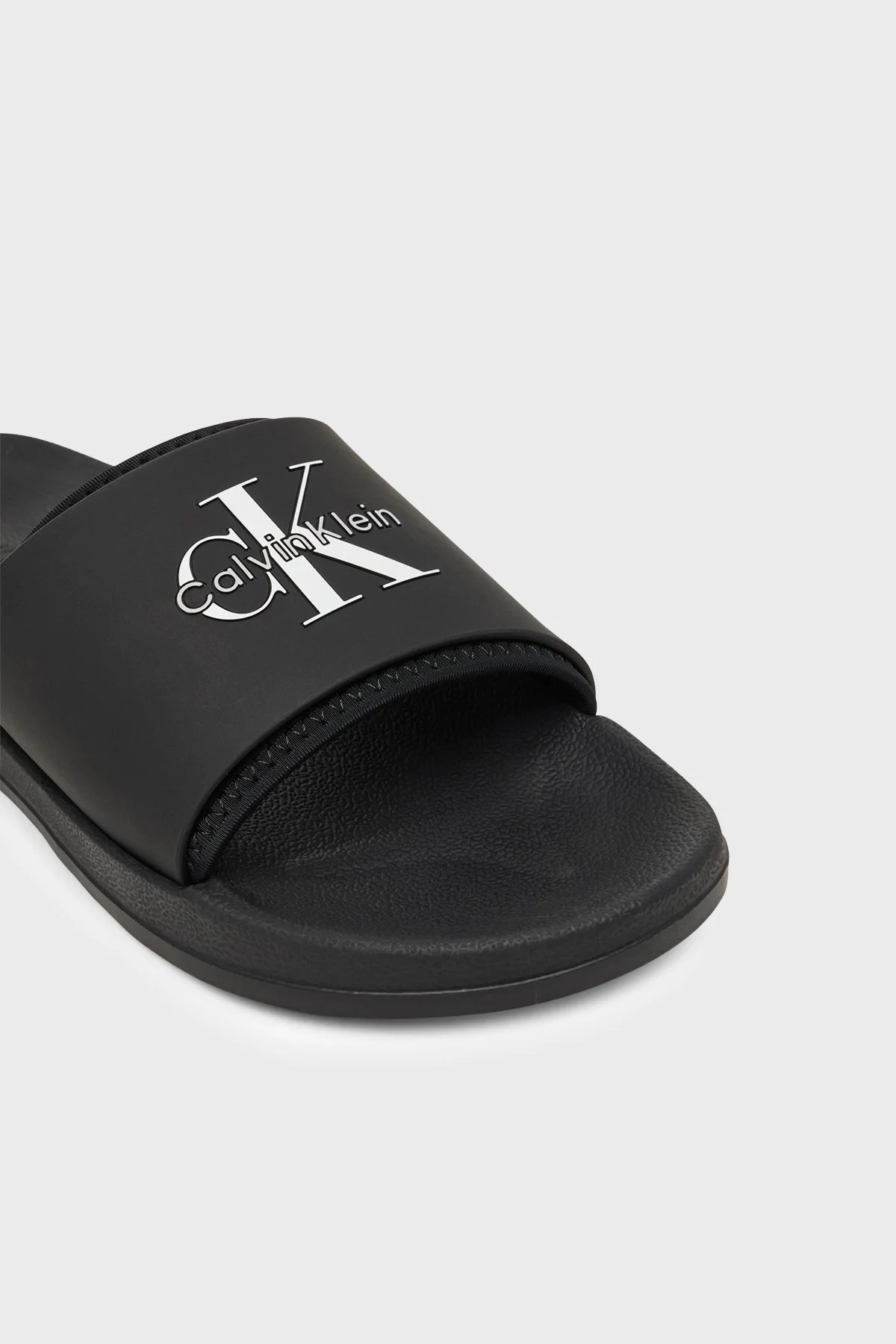 Calvin Klein Logolu HM0HM022290GJ Erkek Terlik HM0HM02229 0GJ SİYAH - 5