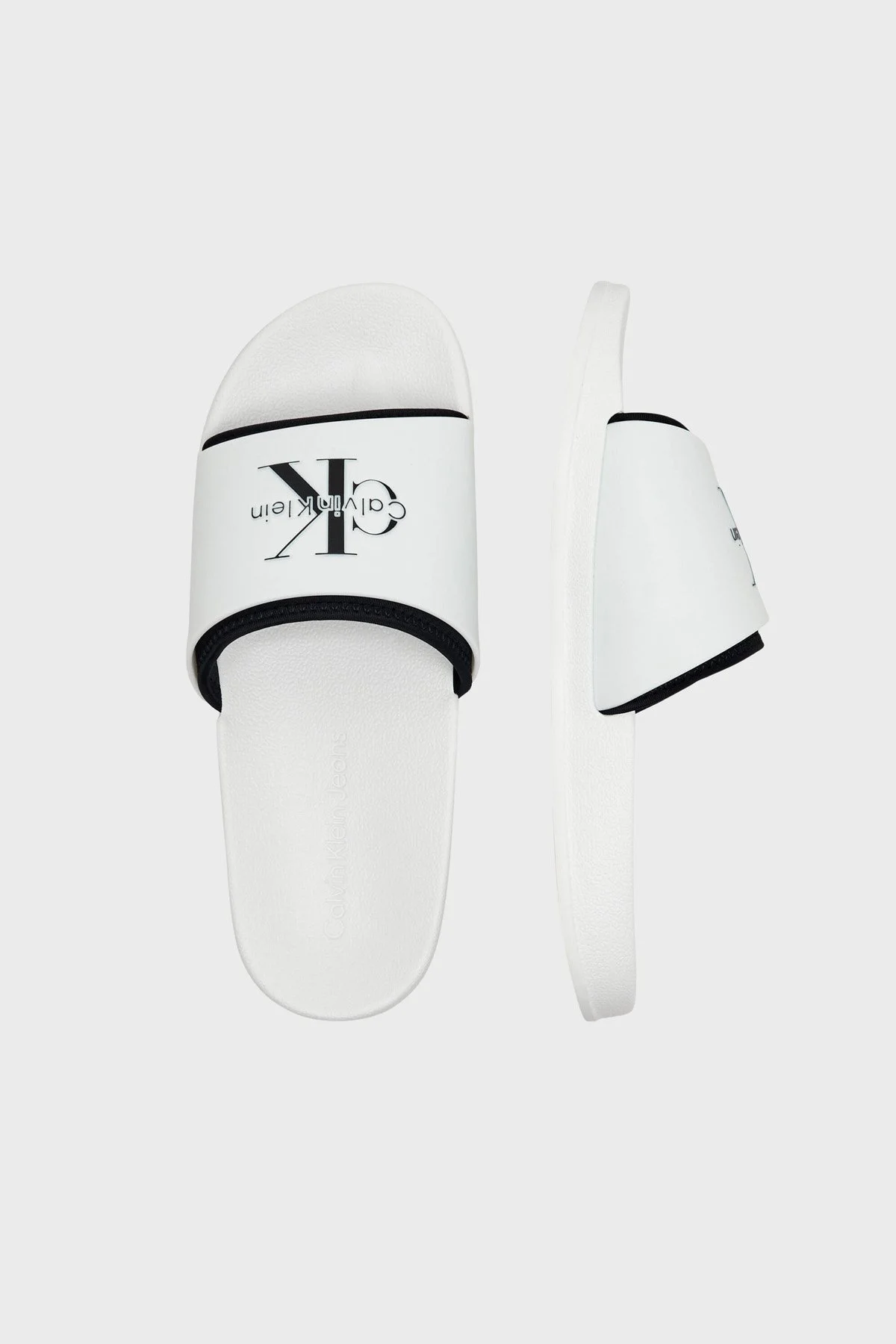 Calvin Klein Logolu HM0HM02229YBR Erkek Terlik HM0HM02229 YBR BEYAZ - 4
