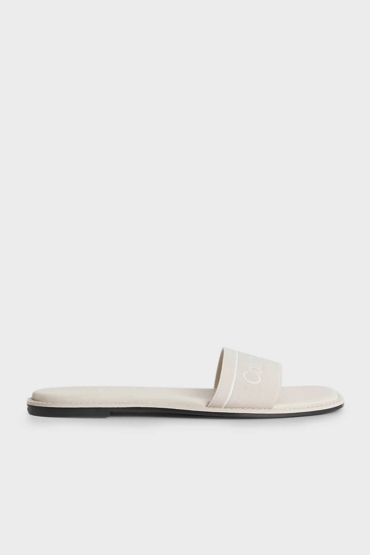Calvin Klein Logolu HW0HW00817ABH Bayan Terlik HW0HW00817 ABH BEJ - 1